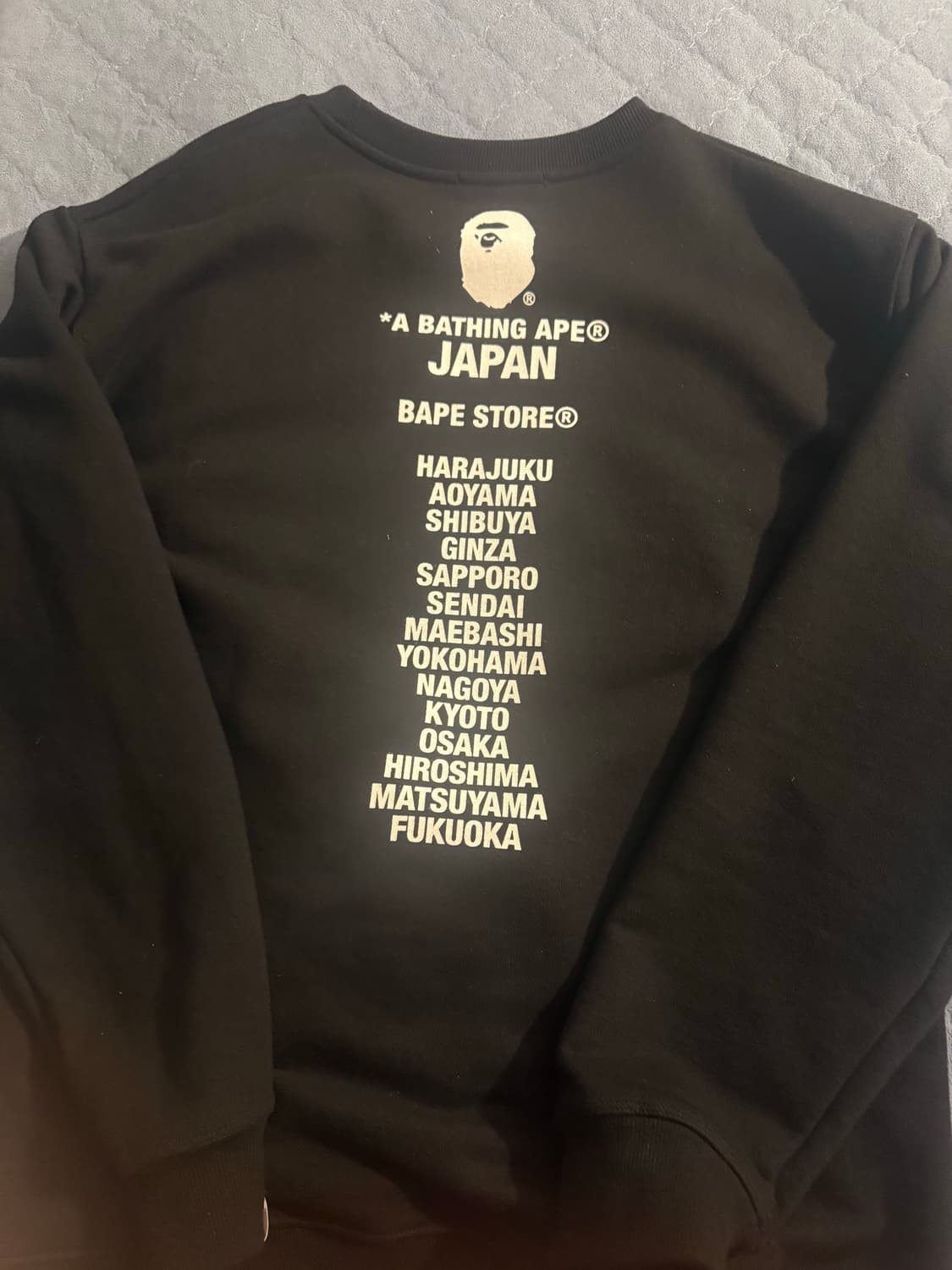 베이프 블랙 맨투맨  상품이미지2