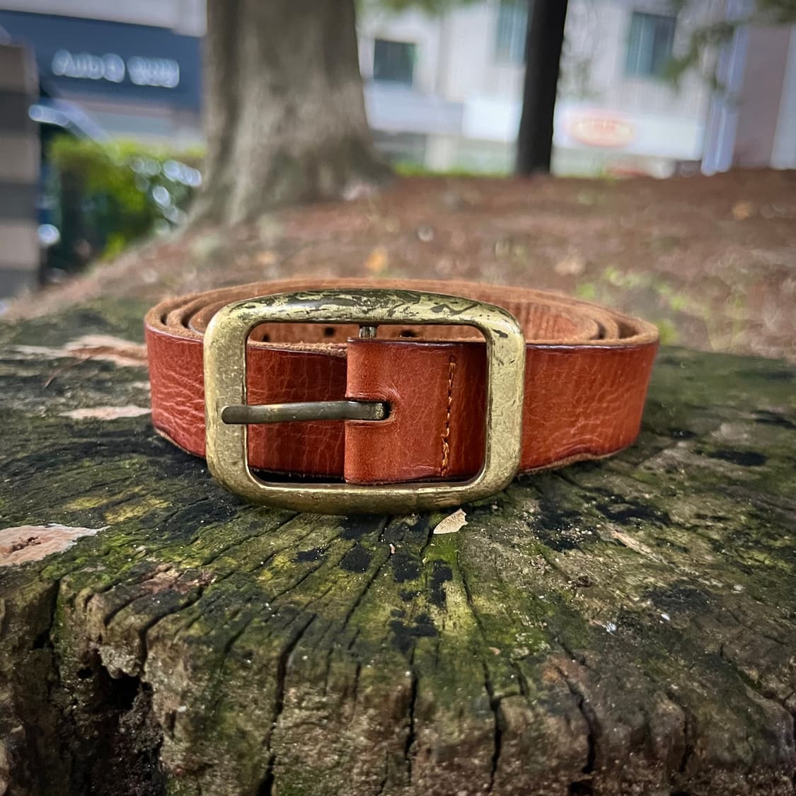 골든 버클 리얼 레더 벨트 상품이미지1