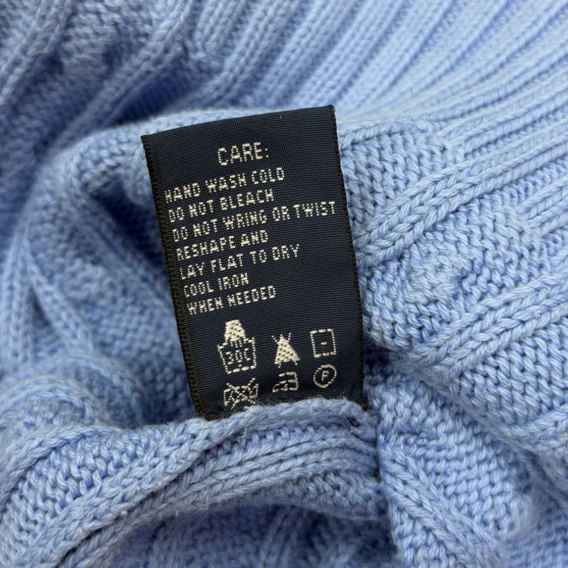 폴로 랄프로렌 케이블 꽈배기 소라색 니트 S 상품이미지4