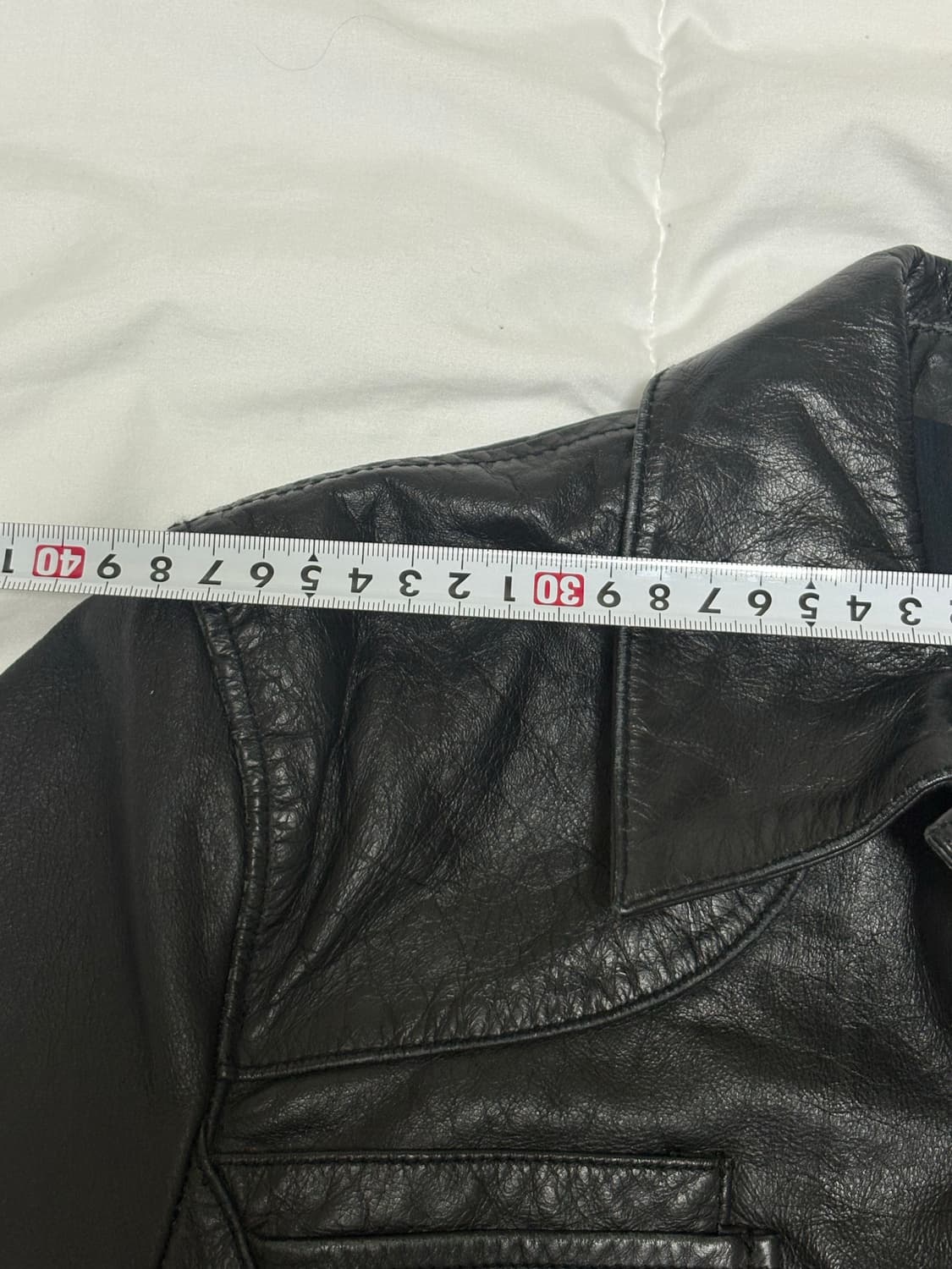 일본빈티지 락시크펑크 셔링레더자켓 상품이미지4