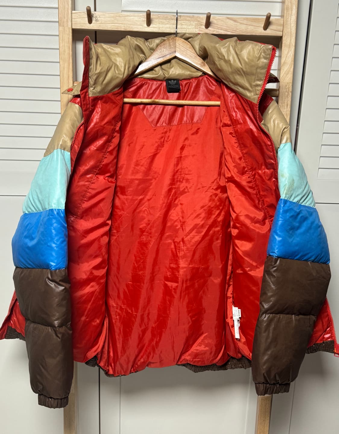 아디다스 배색 푸퍼 패딩 후드 자켓 상품이미지5