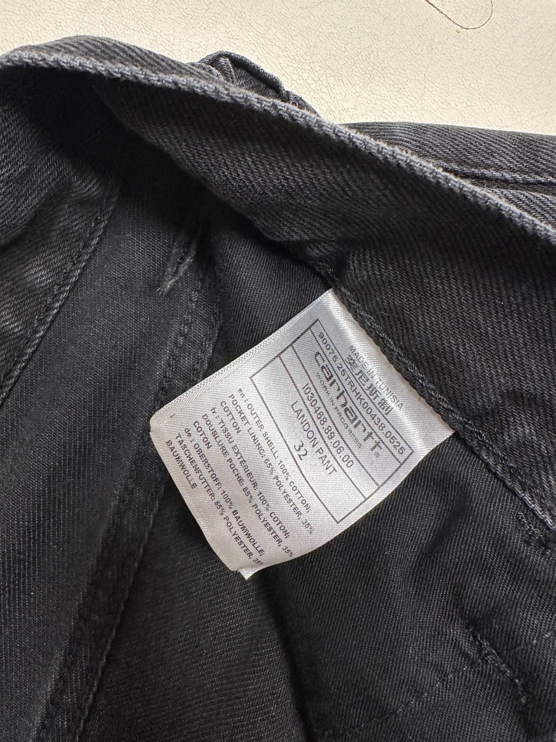 칼하트 랜든 팬츠 / 블랙 스톤워시드 32 상품이미지6