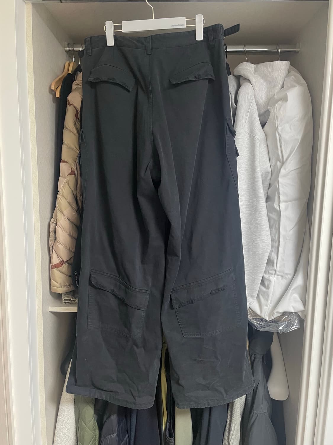 논노드 더블포켓 빈티지 포켓 팬츠 블랙 3Size 상품이미지2