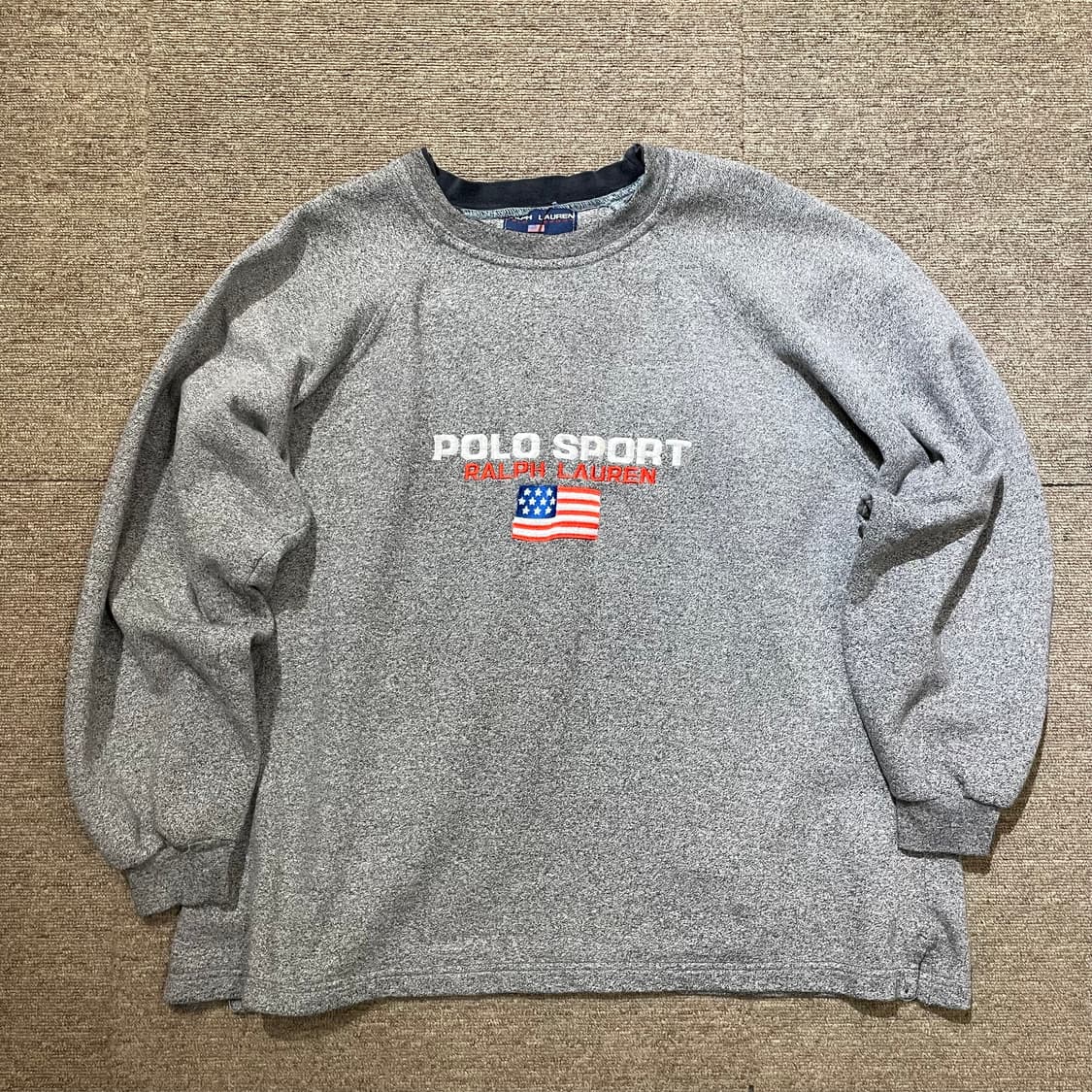 (XL) POLO 폴로 랄프로렌 스포츠 성조기 스웻 셔츠 맨투맨 상품이미지1