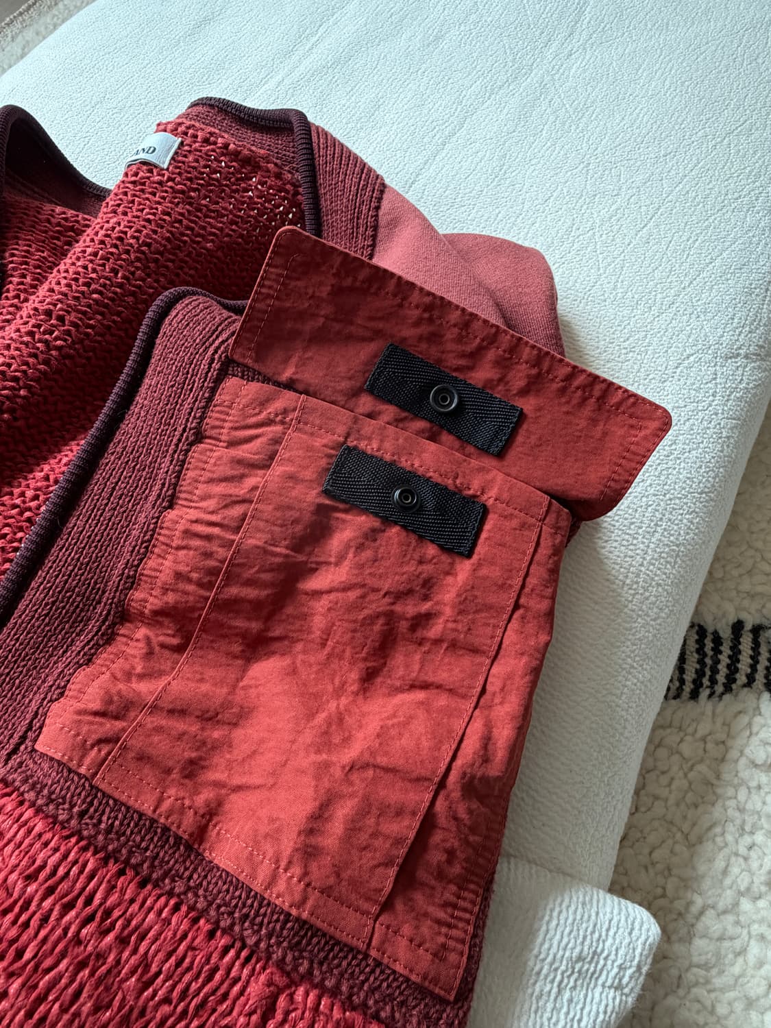 스톤아일랜드 니트 투톤 집업 가디건 상품이미지7