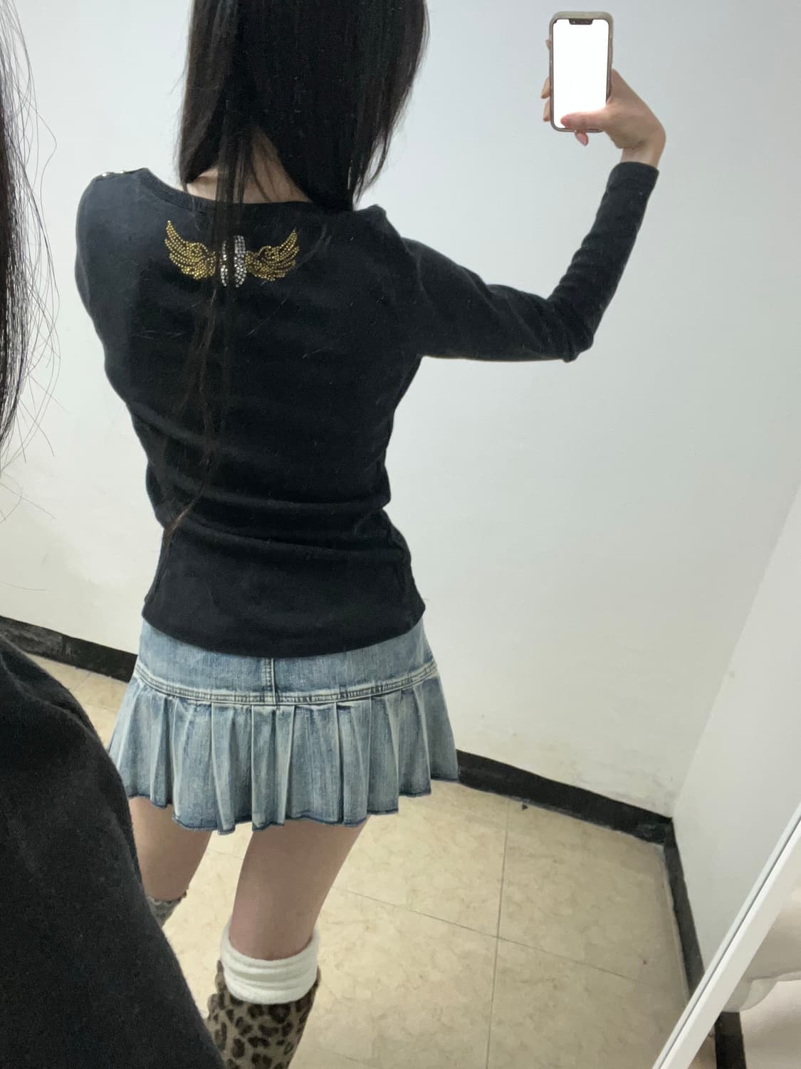 락 펑크 골드 래터링 롱슬리브 상품이미지3