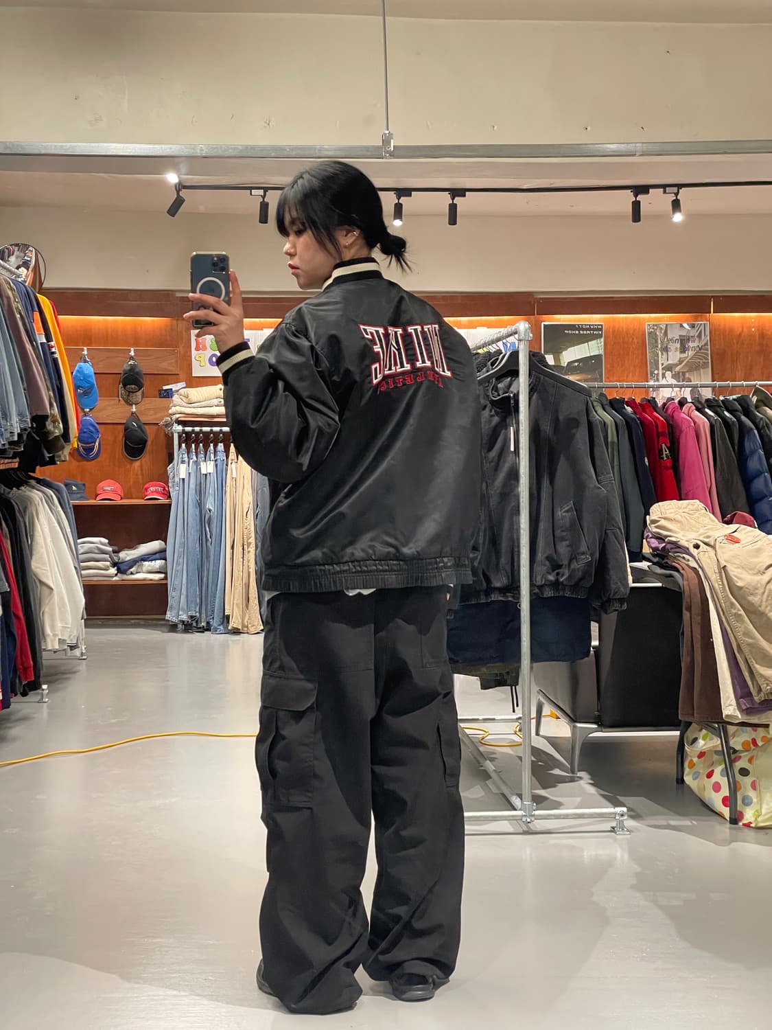 90‘s 나이키 빅로고 베이스볼 자켓   상품이미지6