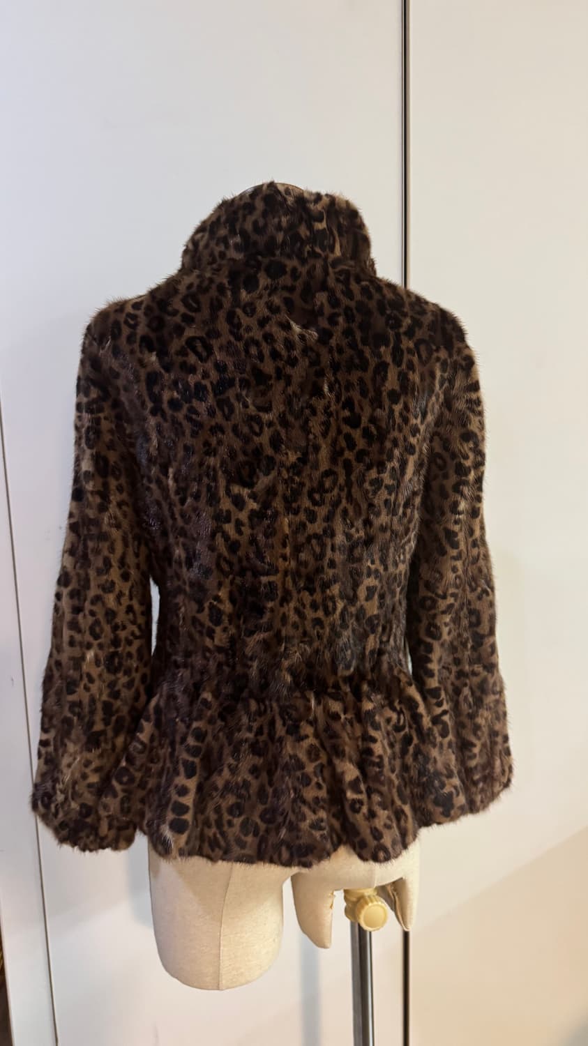 Marmalady 레오파드 밍크 퍼 자켓 상품이미지5