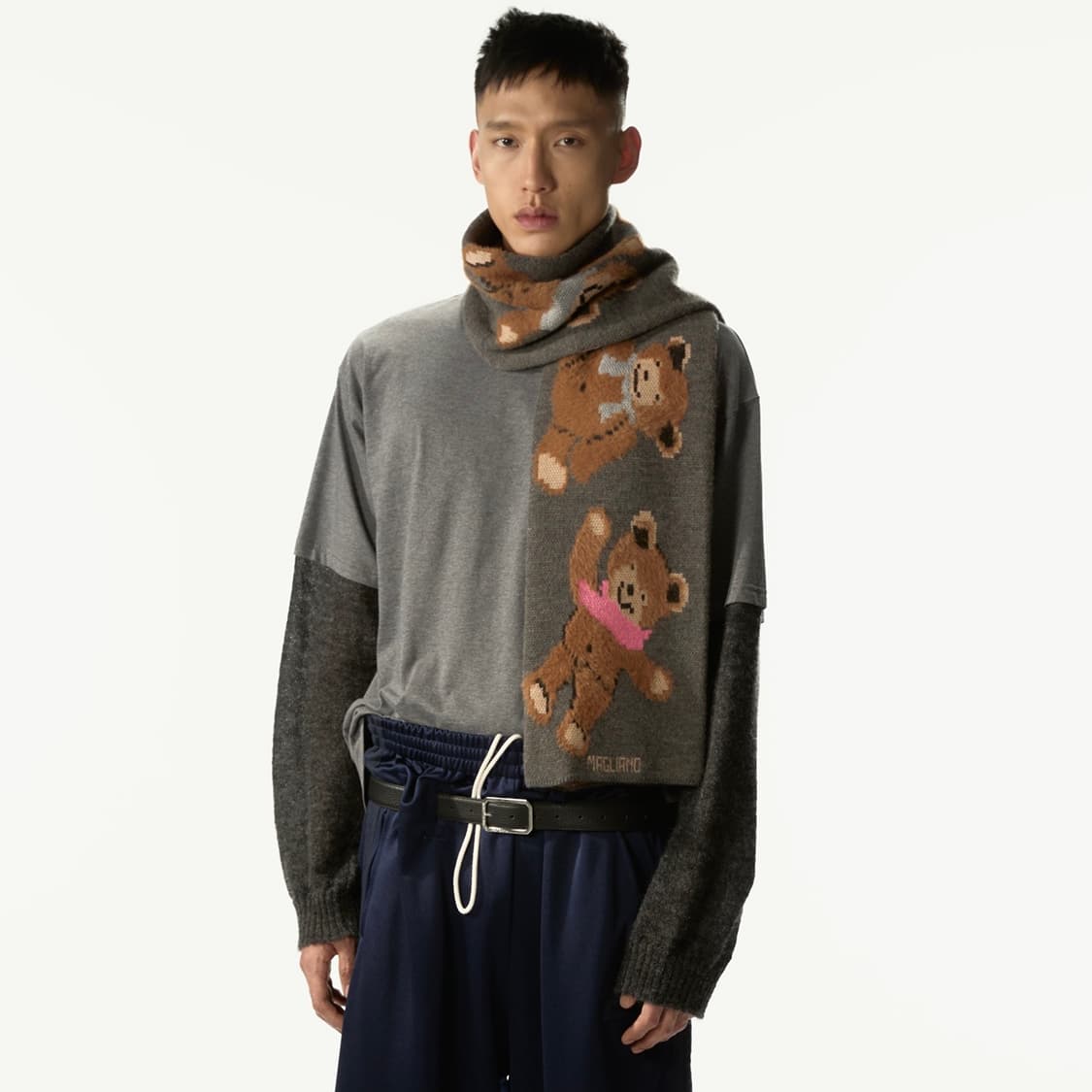 마리아노 25fw 테디베어 울 머플러 상품이미지1