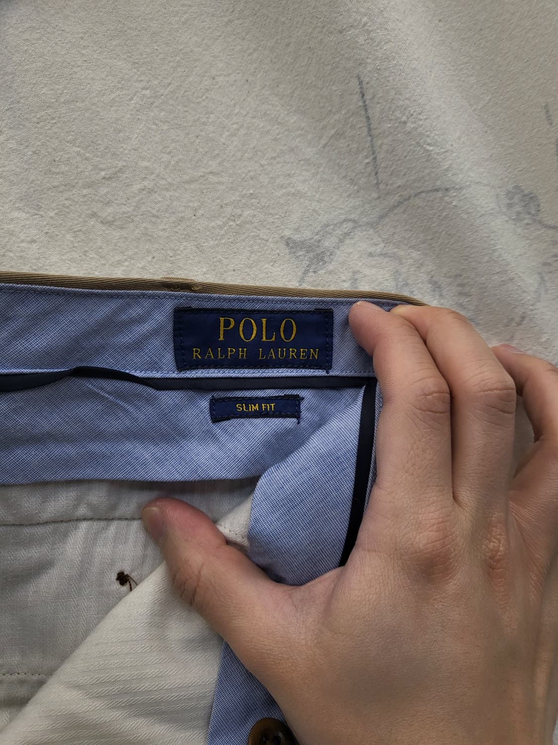 폴로 랄프로렌 베이지 남성 면바지 상품이미지3