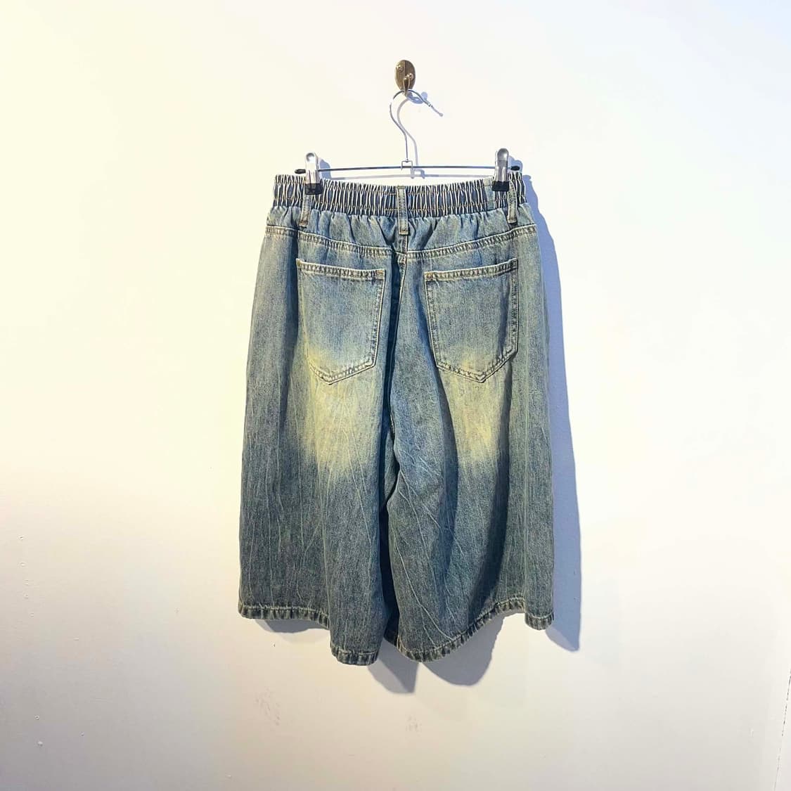 워싱 데님 반바지 상품이미지2