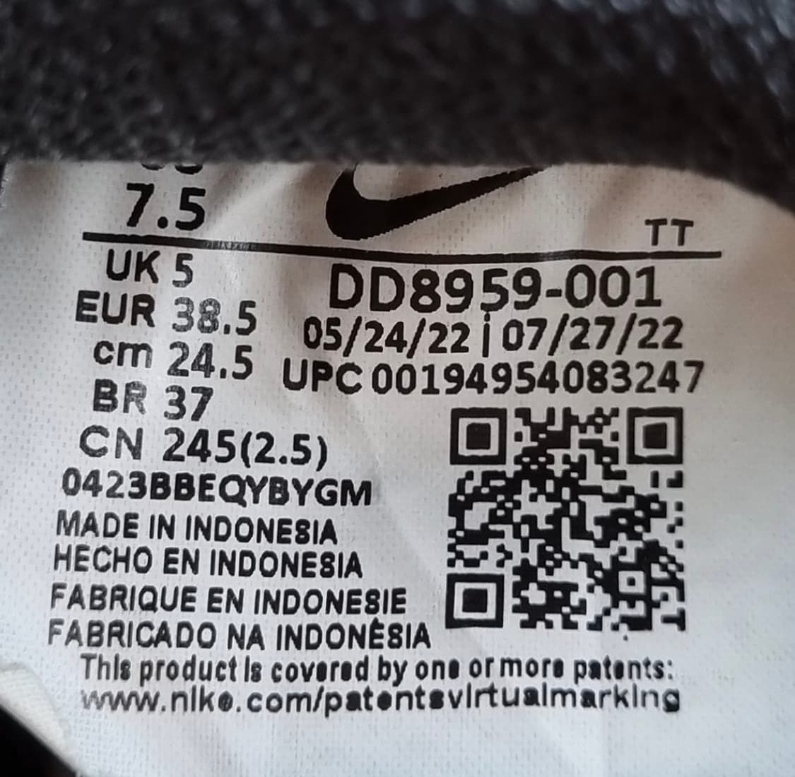 나이키 에어포스 로우 블랙 245 상품이미지4