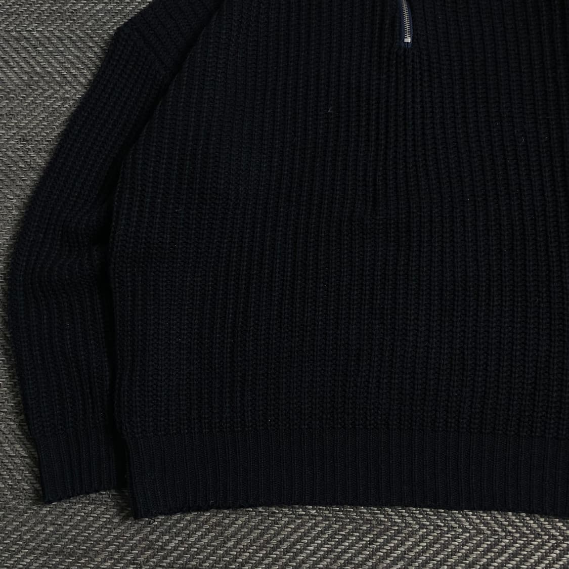 트릴리온 카라넥 니트 하프 집업 네이비y 3979 상품이미지4