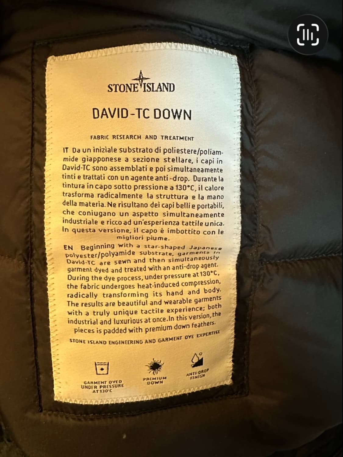 스톤아일랜드 다비드 티씨 블랙 DAVID-tc 상품이미지7