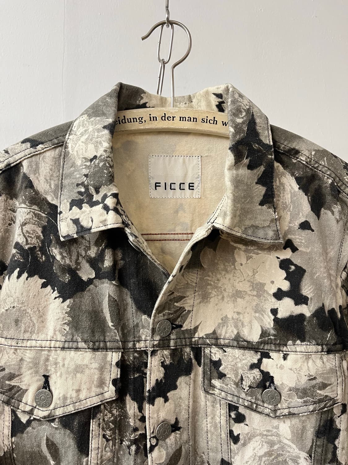 90s FICCE 빈티지 코튼 플라워 패턴 3세대 트러커 자켓 상품이미지5