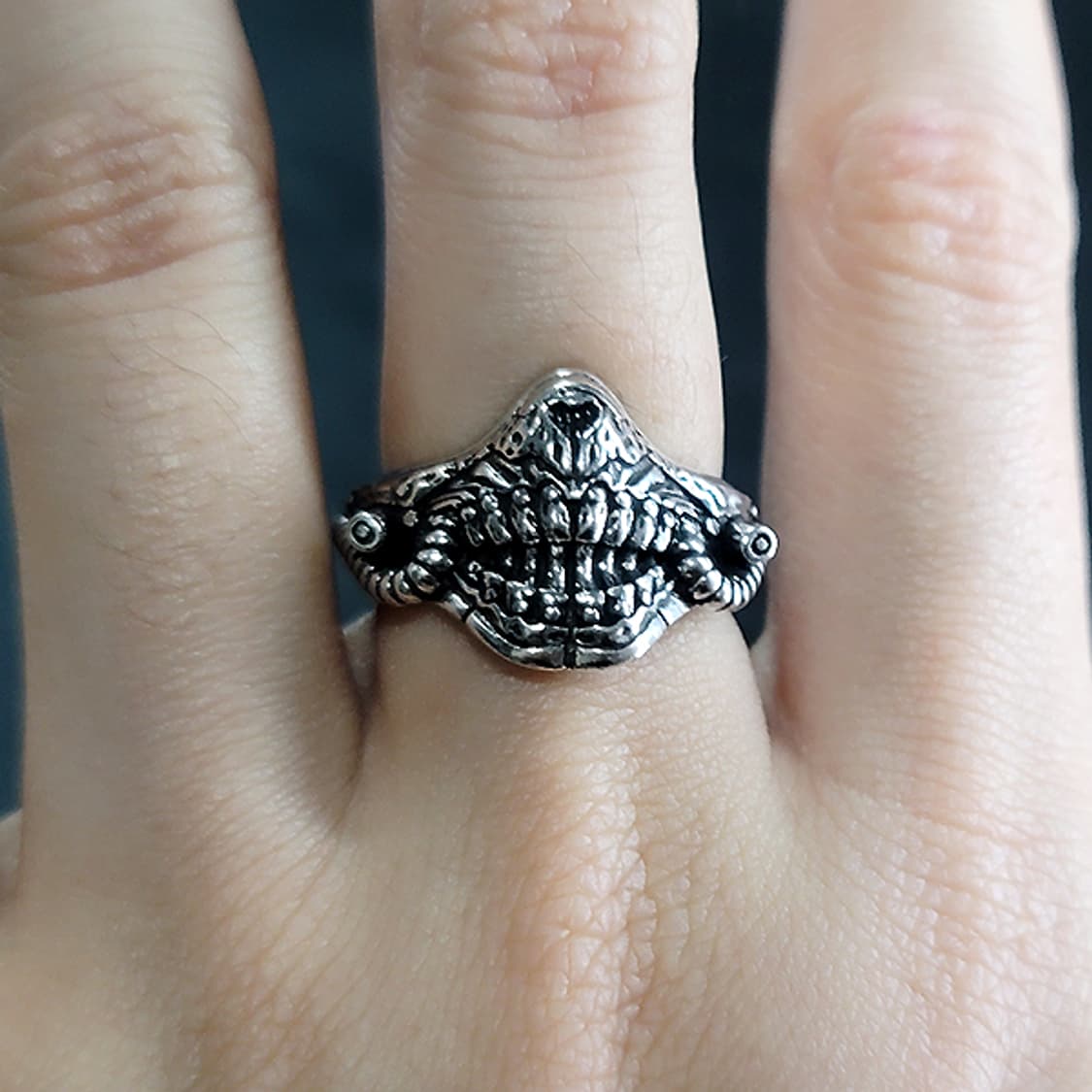 Immortan Joe 실버 남자 엔틱 빈티지 명품 매드맥스 반지 상품이미지8