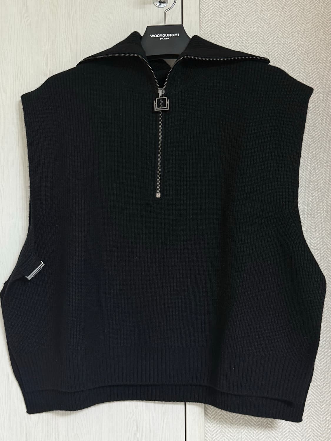 (48) 22fw 우영미 베스트 레이어드 니트 블랙 상품이미지1