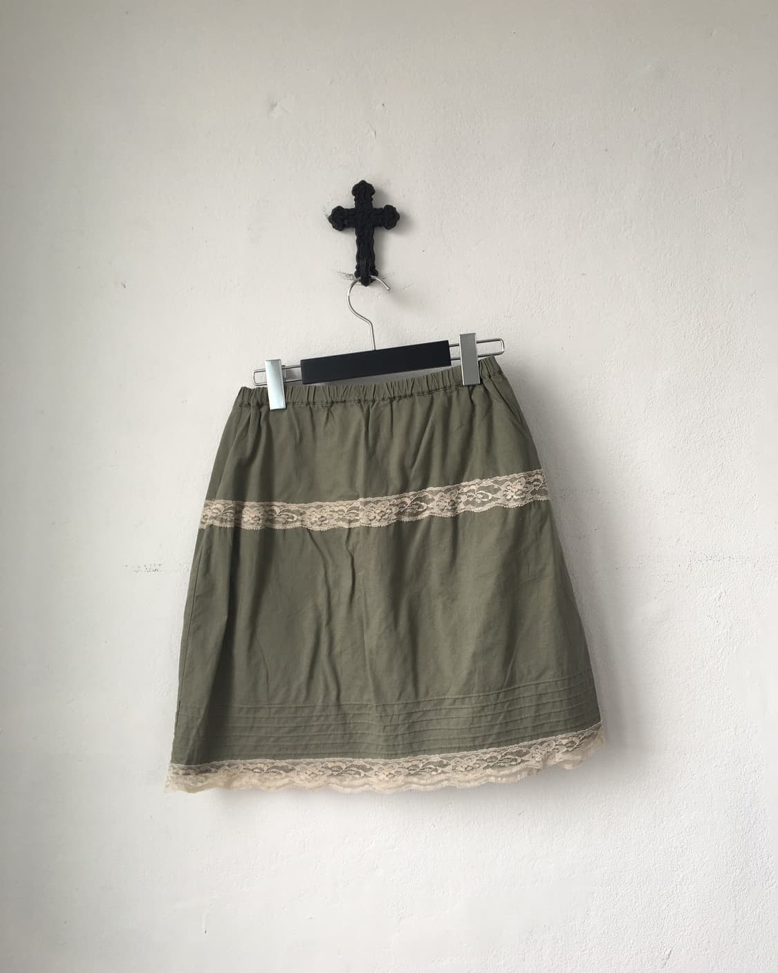 Lace trimming mini skirt 상품이미지2