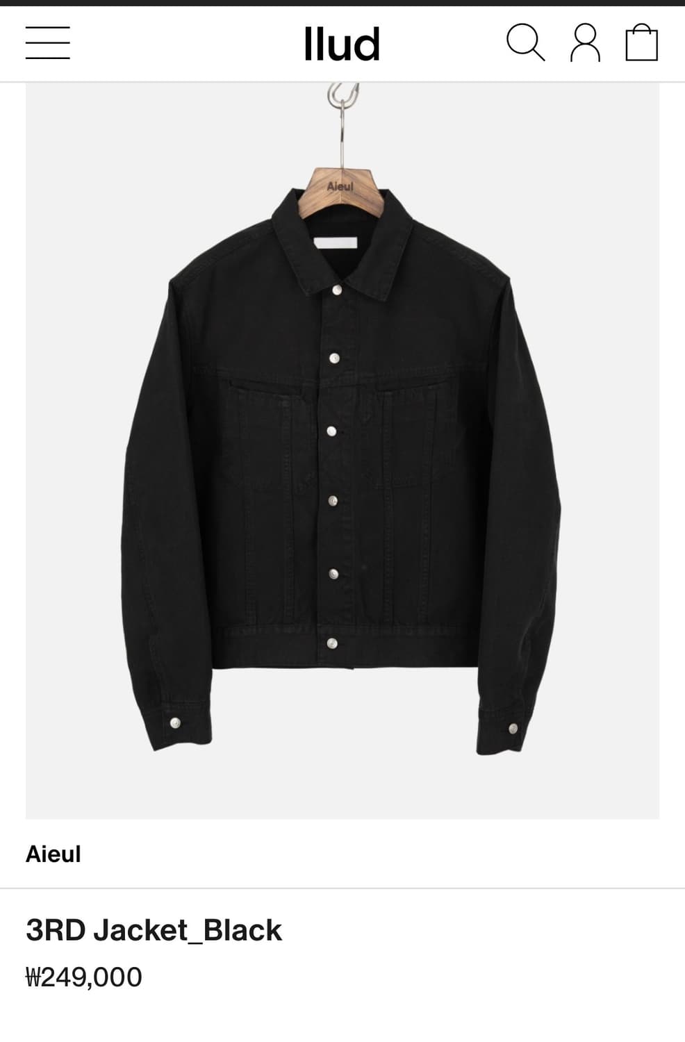 Aieul(아이엘) 3RD Jacket_Black(48) 상품이미지1