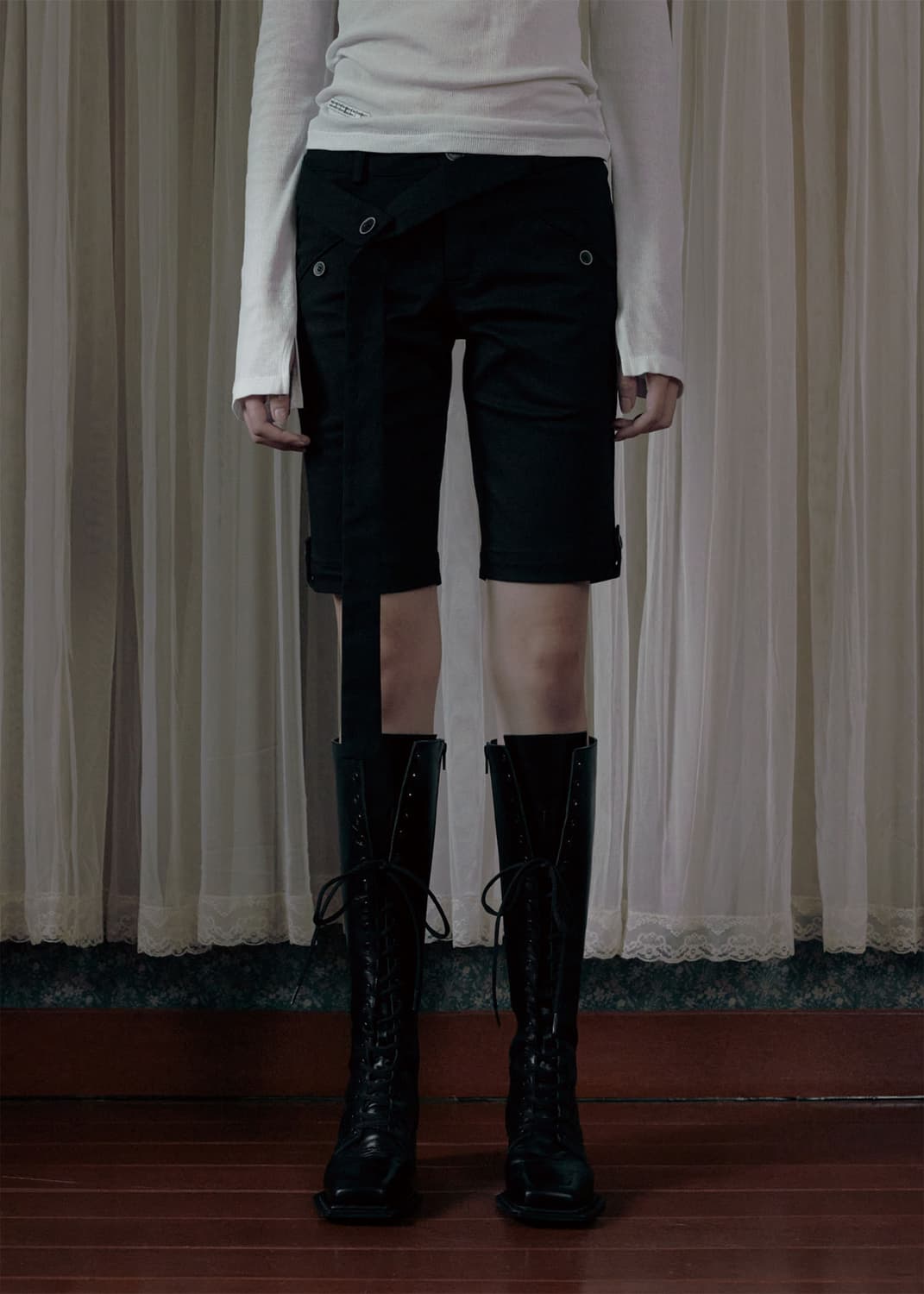 보헤미안서울 BELTED RIDING HALF PANTS 상품이미지5