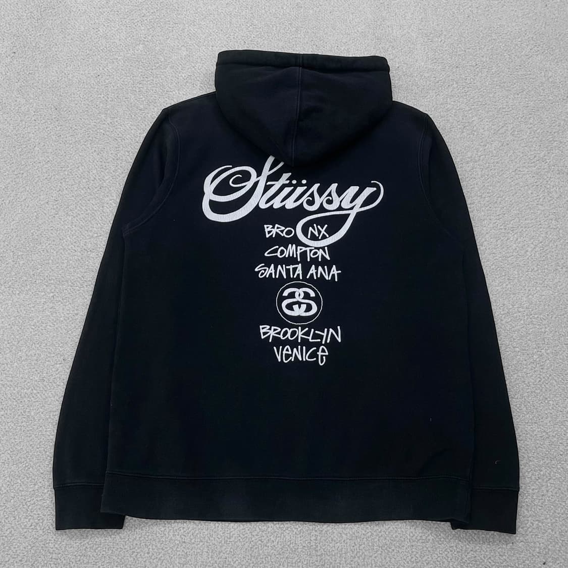 스투시 Stussy 월드투어 후드티 블랙 상품이미지1