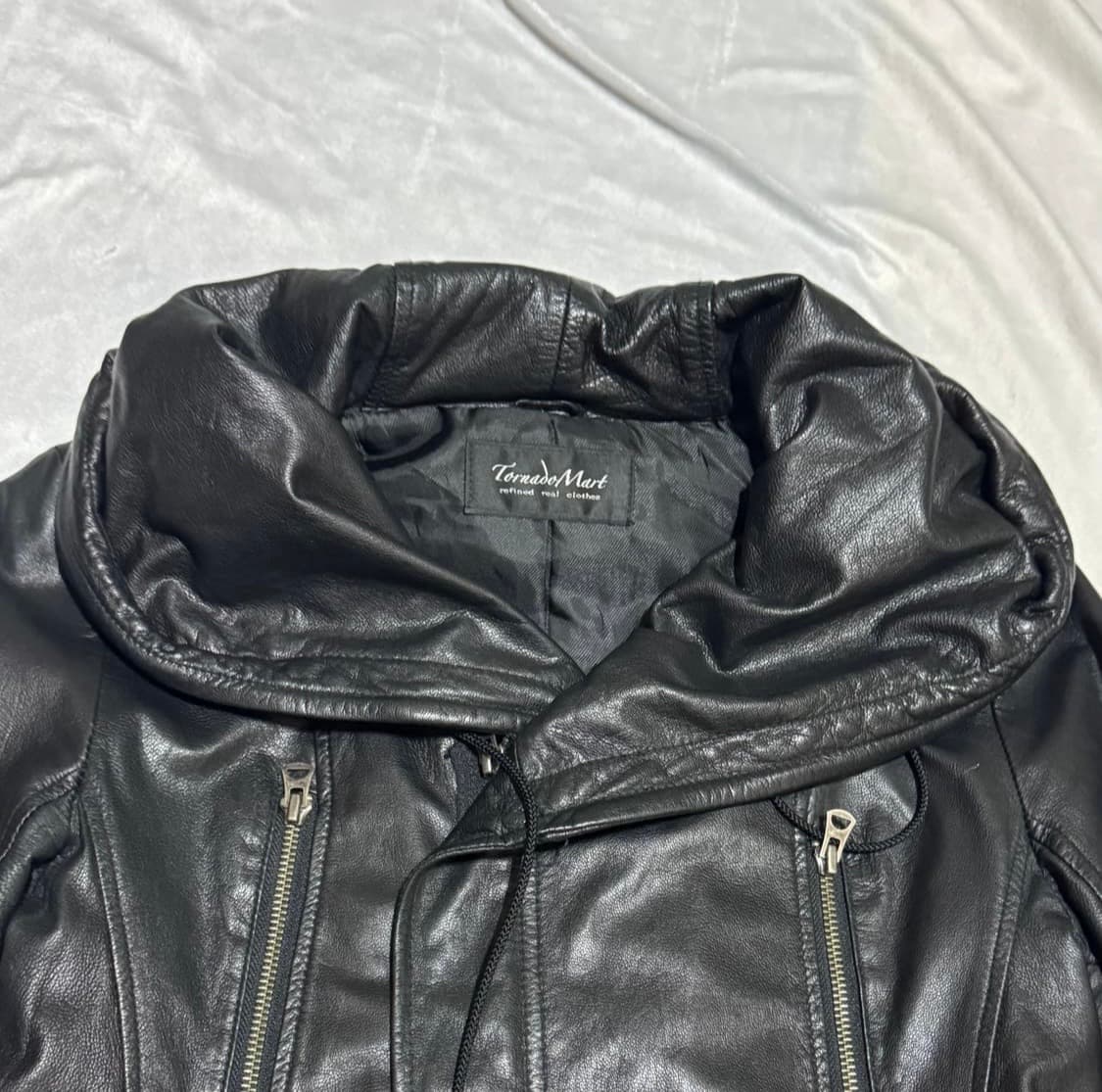 Tornado Mart 하이넥 고트스킨 후드 자켓 상품이미지5