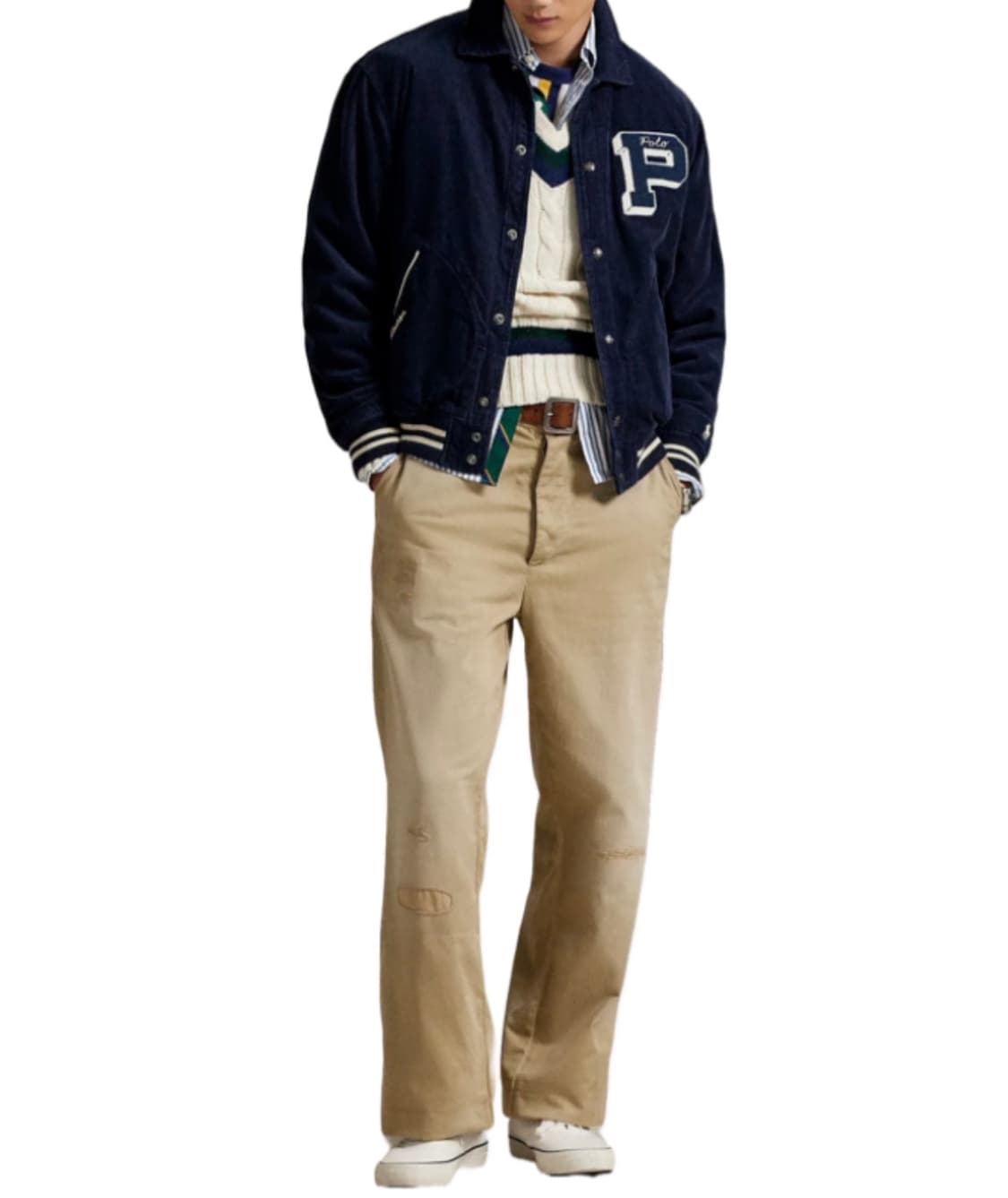 폴로 코듀로이 레터맨 자켓 S 상품이미지3