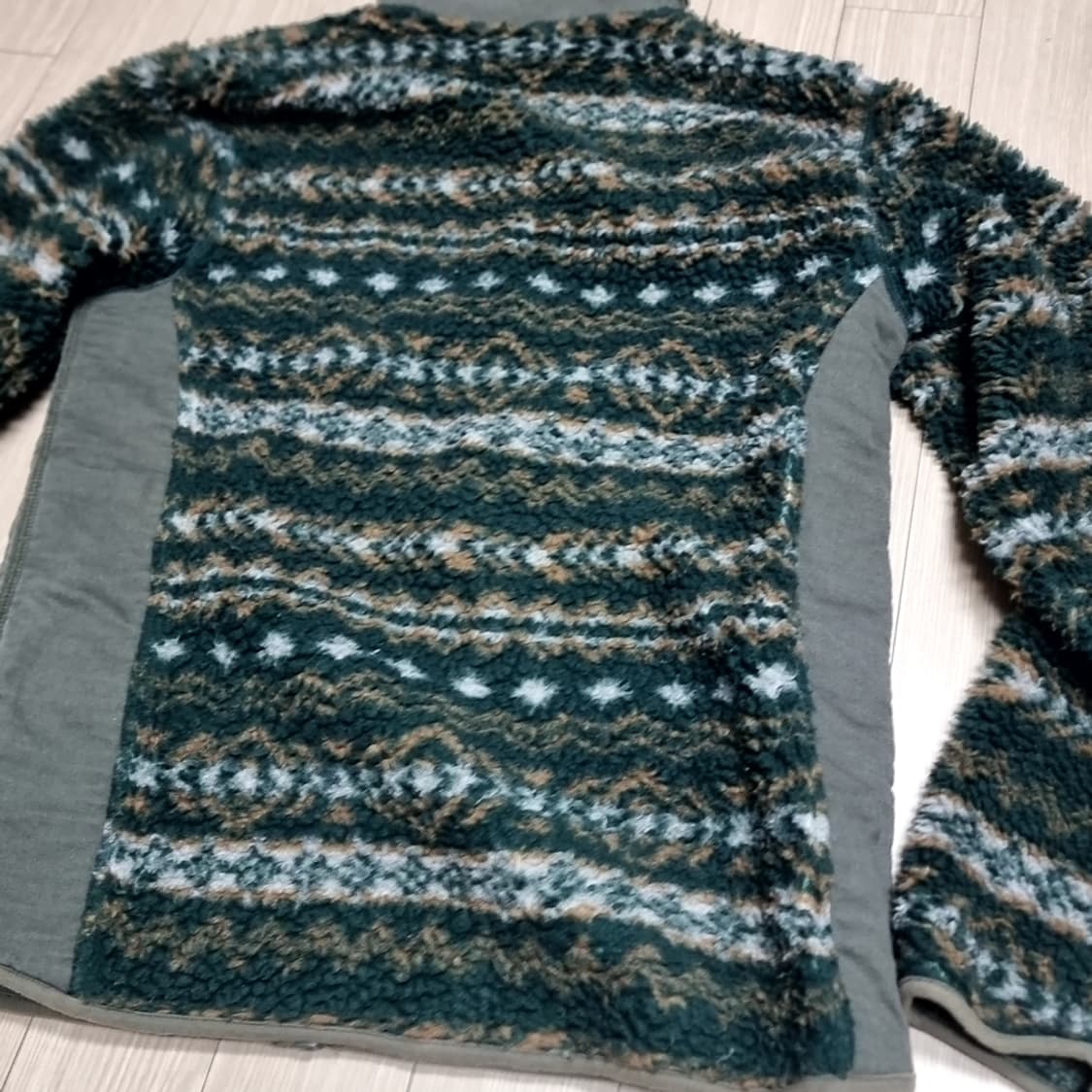 시에라 녹색패턴 플리스 자켓(100~105) 상품이미지4