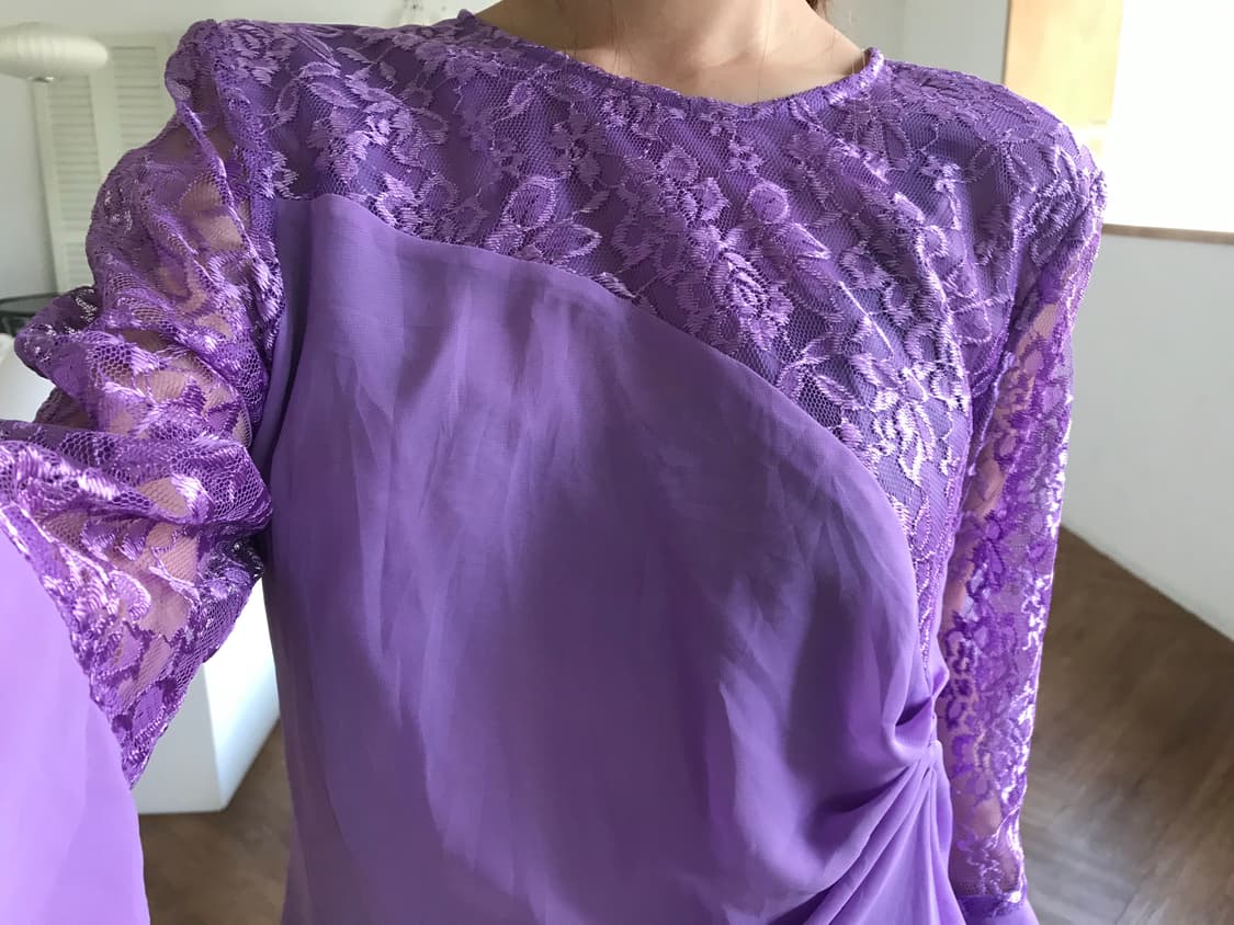 vintage purple lace blouse 상품이미지6