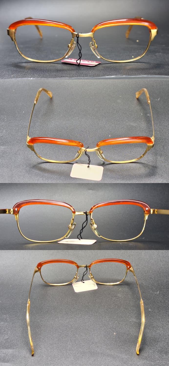 80s 일본제 빈티지 데드스톡 미사용/48mm 하금테 안경테 0229 상품이미지2