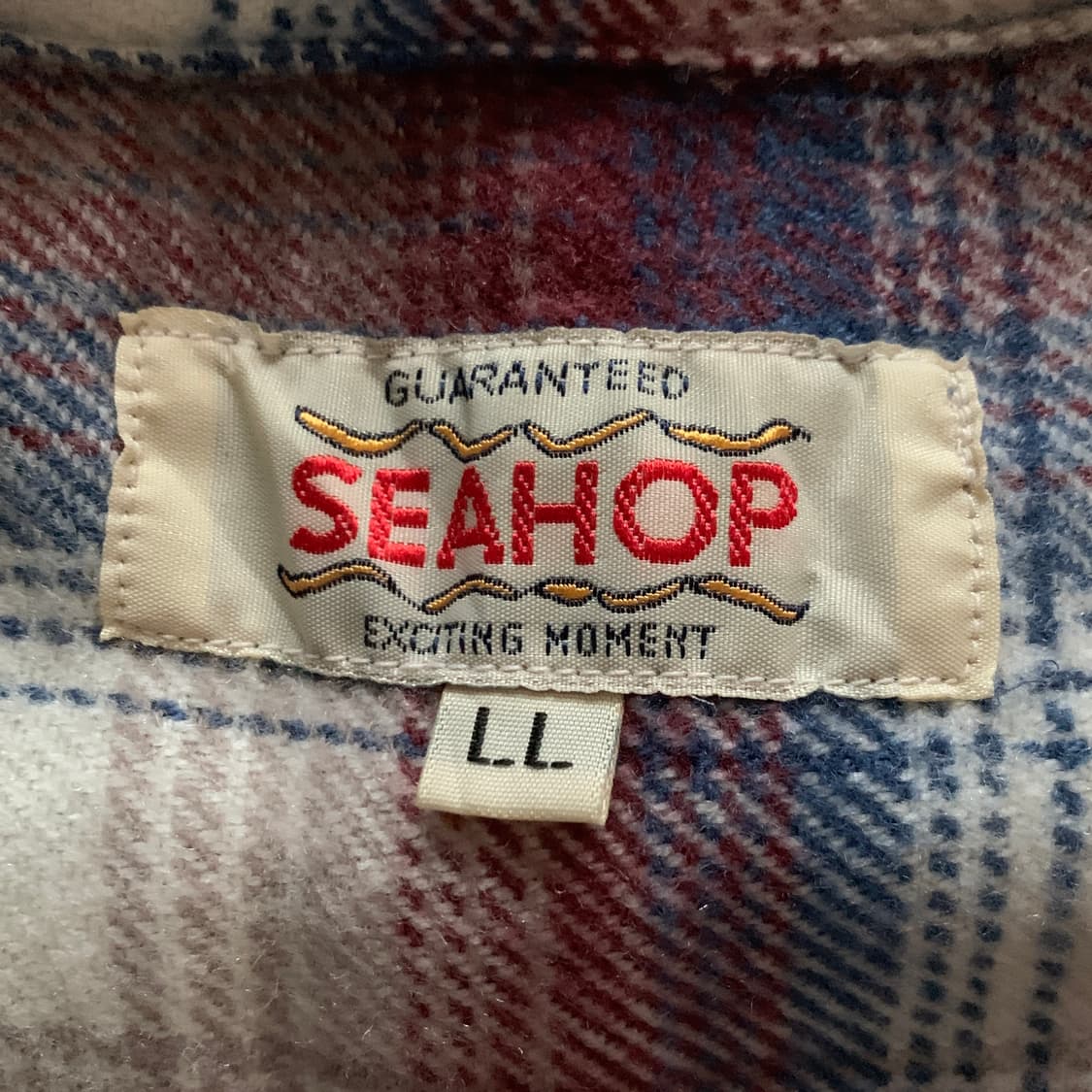 일본 빈티지 SEAHOP 플란넬 체크 셔츠 상품이미지6