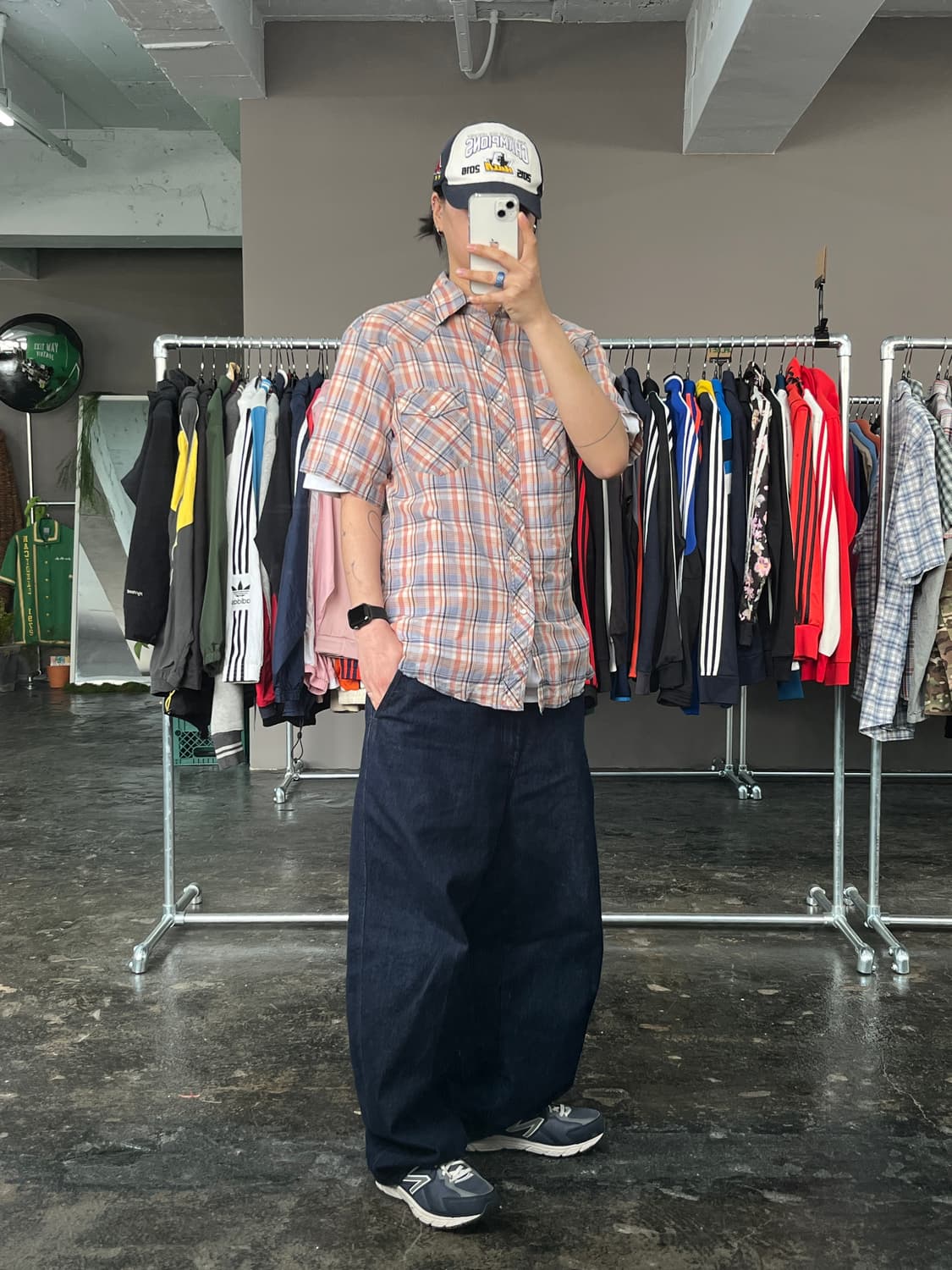 랭글러 웨스턴 체크 반팔 셔츠 상품이미지6