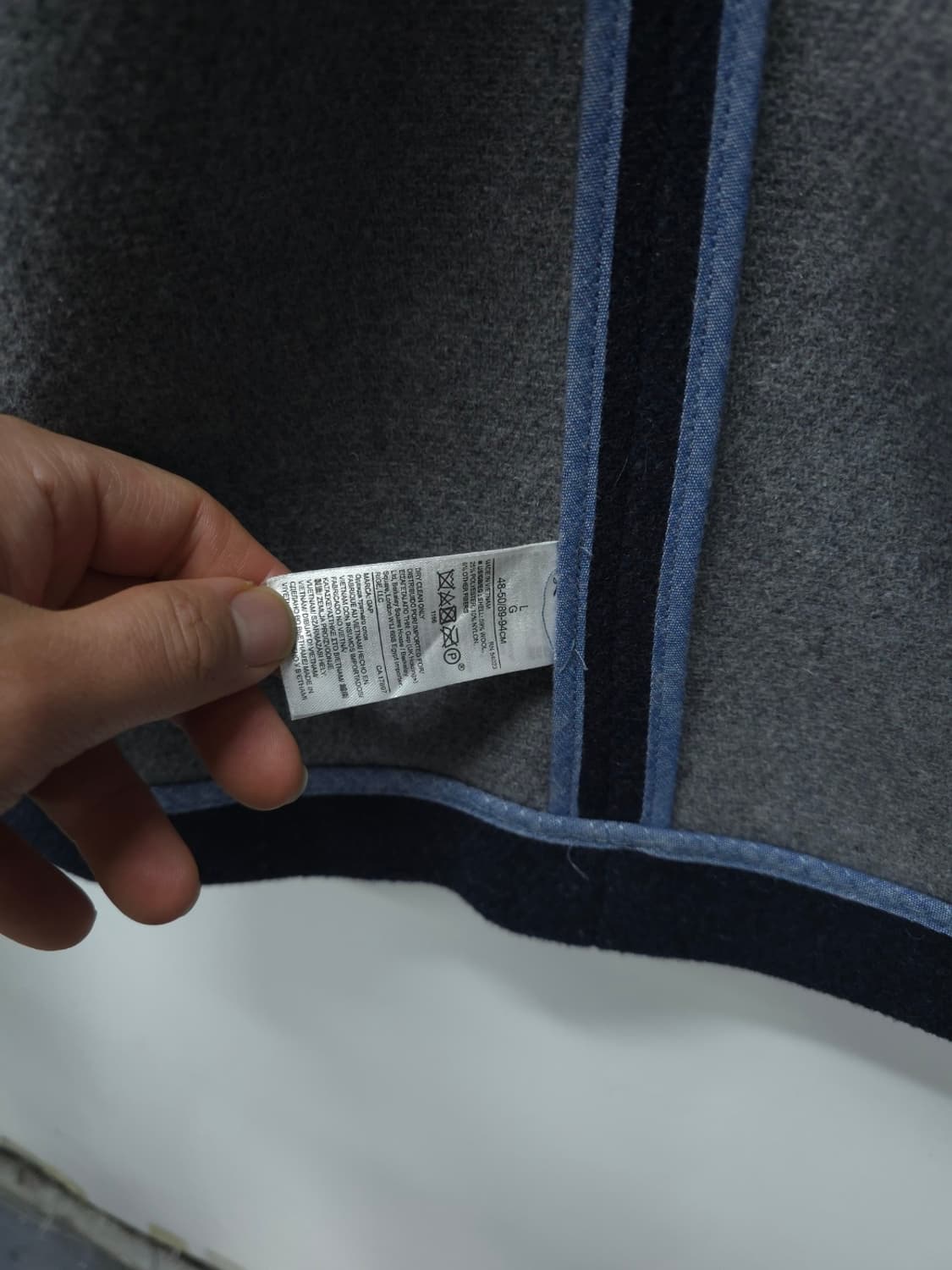 GAP(갭) 남성 네이비 보카시 싱글 울코트 상품이미지10