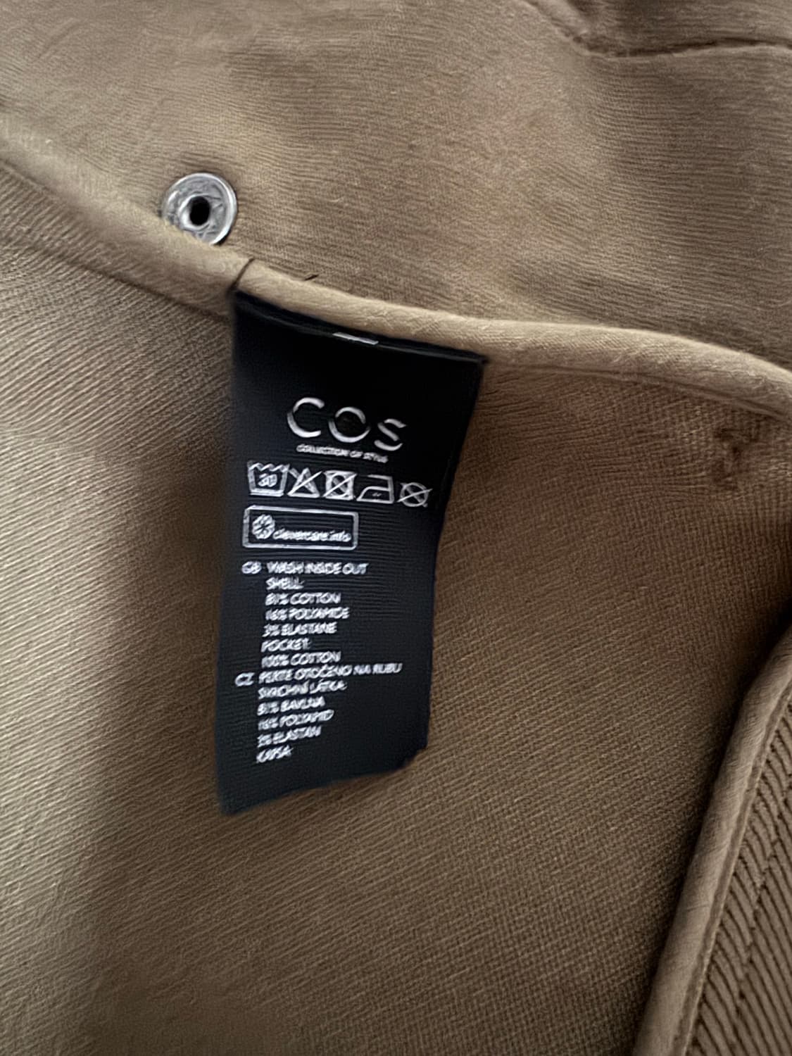 cos 트윌 면 자켓 베이지 M 상품이미지4