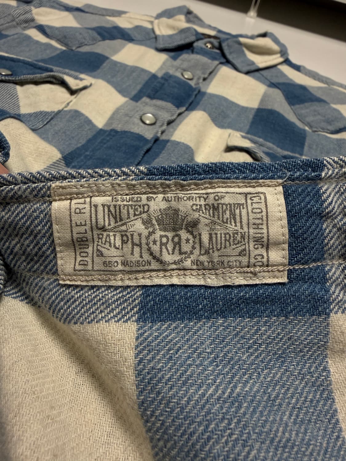 [S] RRL 이동휘 착용 콘초 버팔로 체크 웨스턴 셔츠 상품이미지4