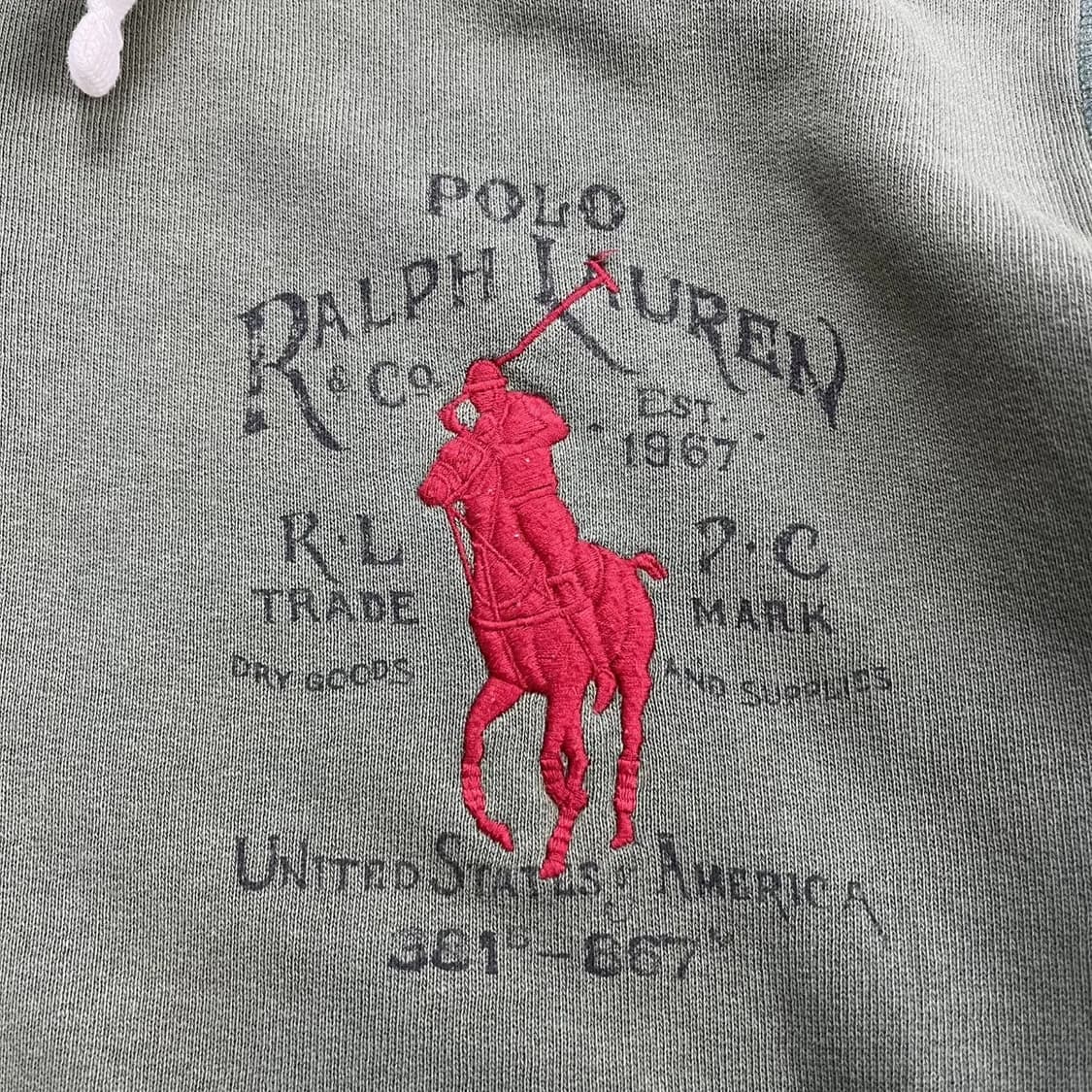 폴로 랄프로렌 빈티지 카키 빅포니 후드티 상품이미지2