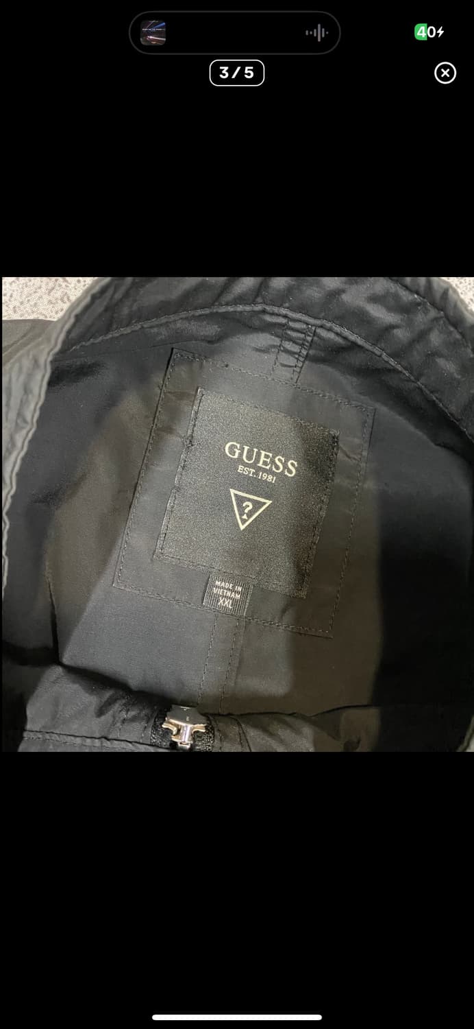 (바배) 게스 은장 로고 블루종  상품이미지3