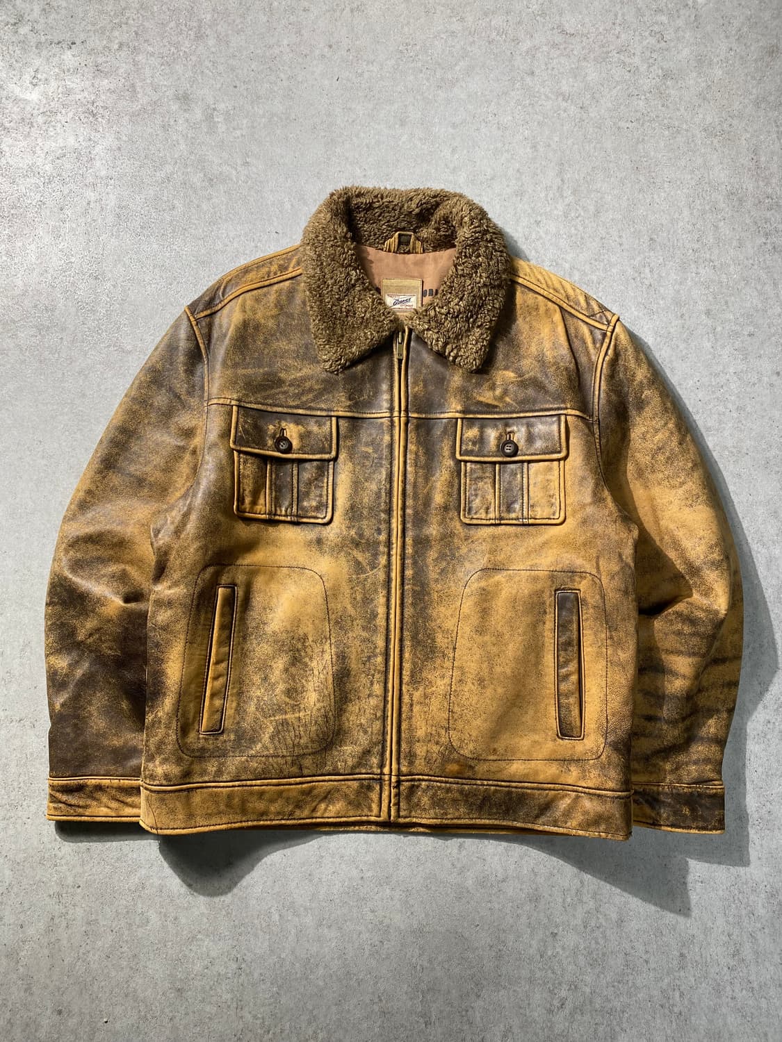 [XL] 90s Vintage GUESS 게스 빈티지 에이징 레더자켓 상품이미지1