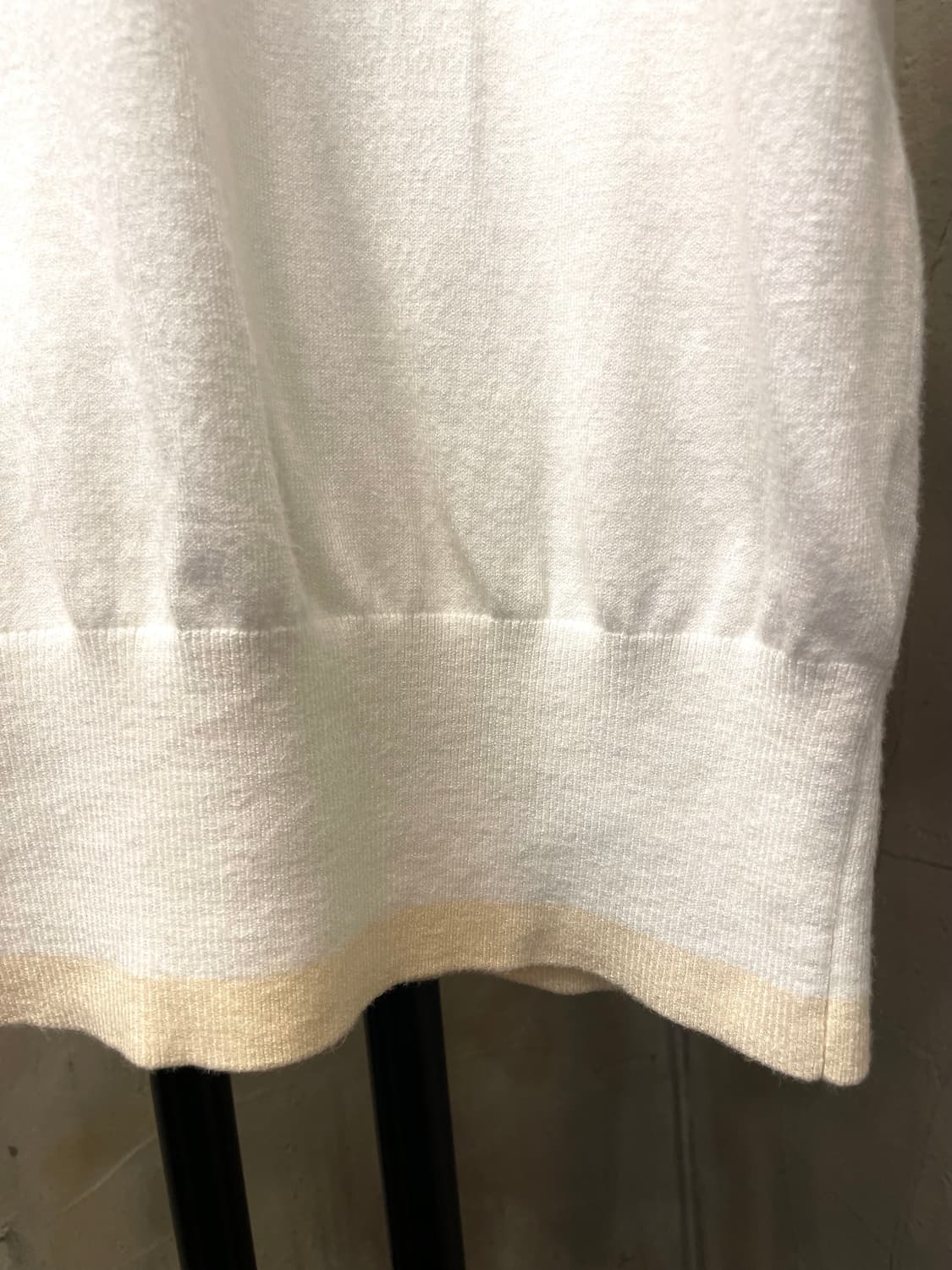 말본 여성 골프복 화이트 반팔 카라 니트 M 상품이미지6