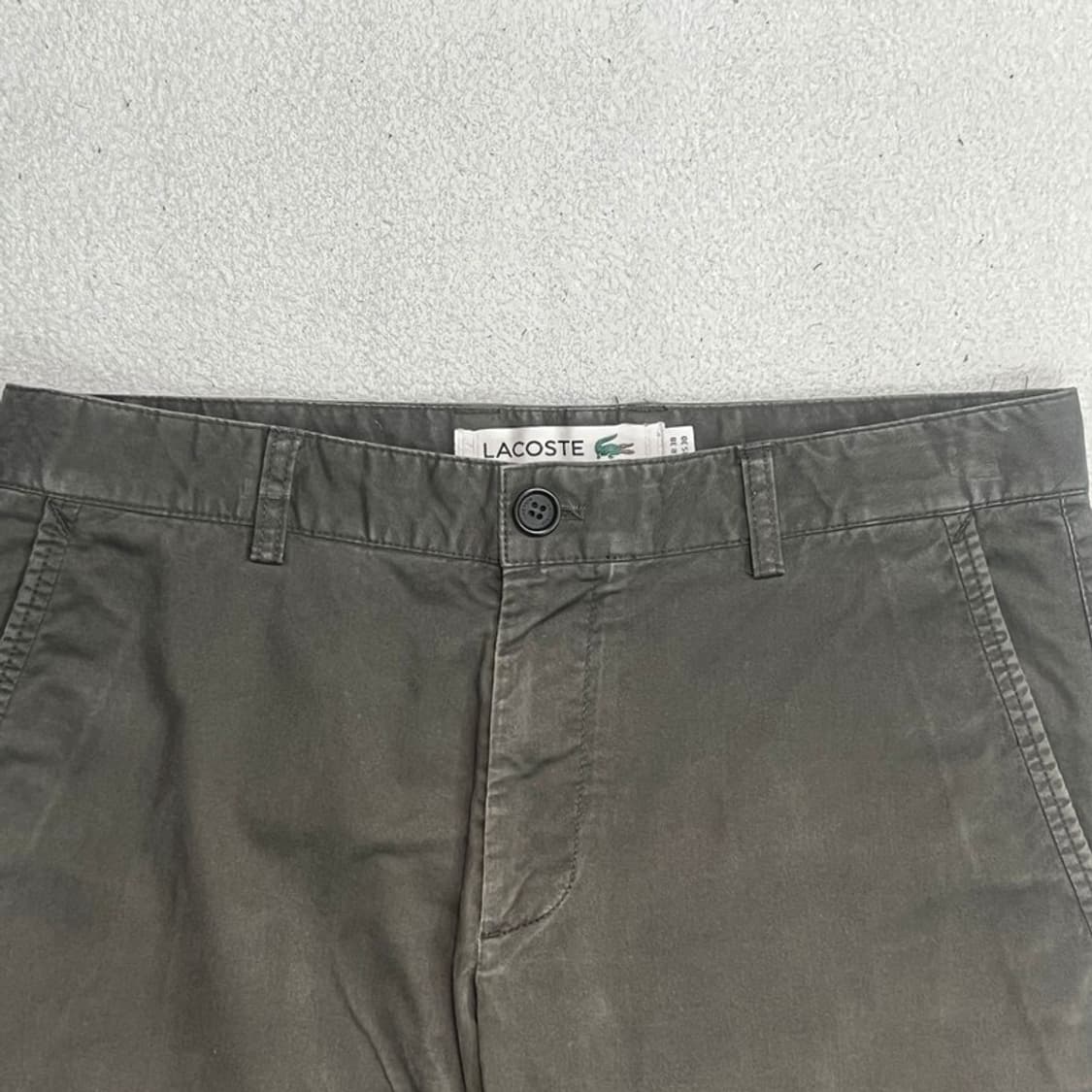 LACOSTE 울트라 슬림핏 코튼 팬츠 카키 FR 38 US 30 상품이미지2