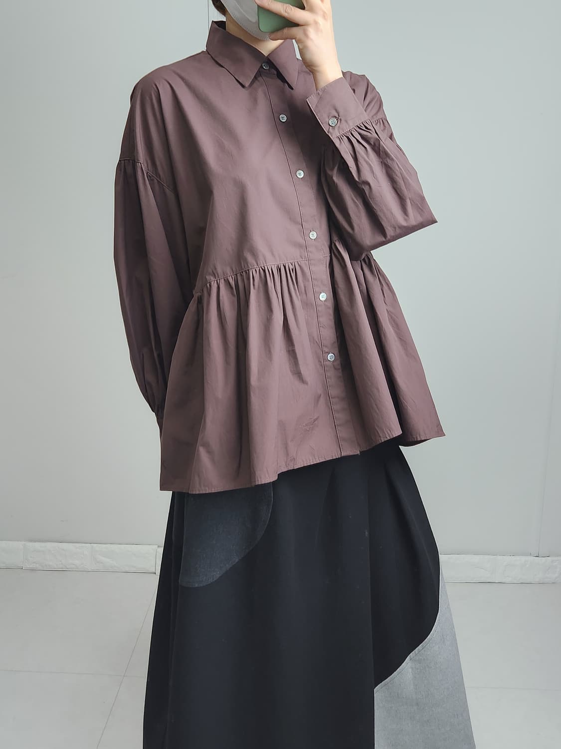 셔링 블라우스 상품이미지5