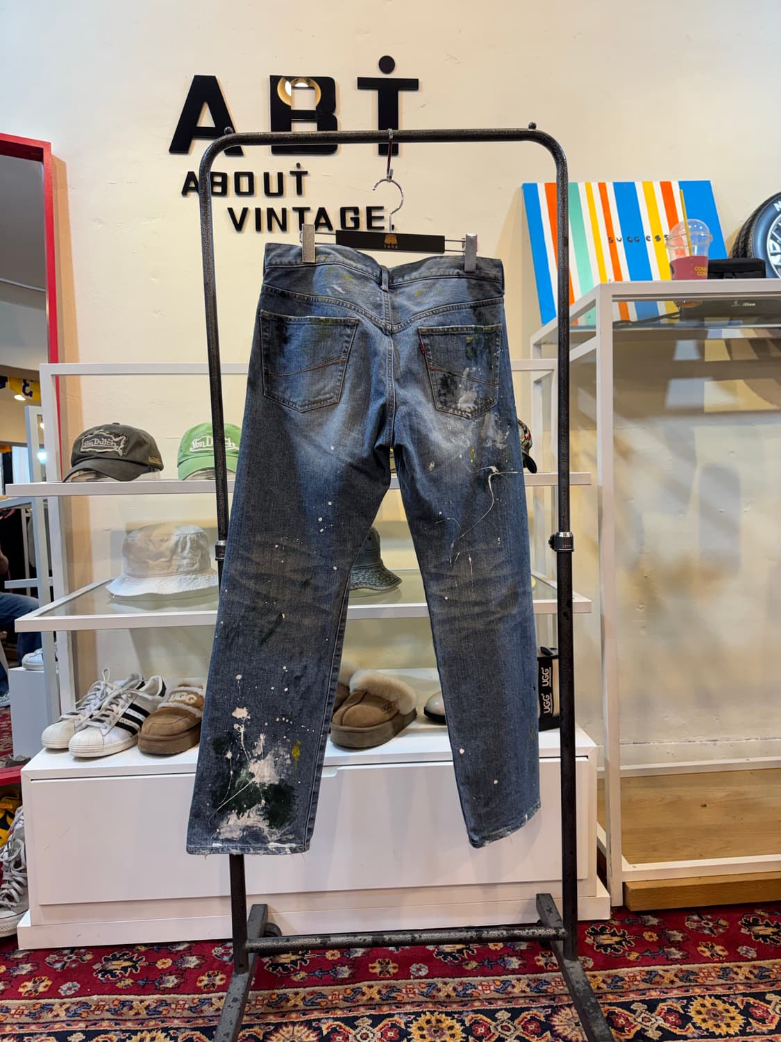 재팬 빈티지 소울오프프리덤 페인팅 데님 팬츠 상품이미지6