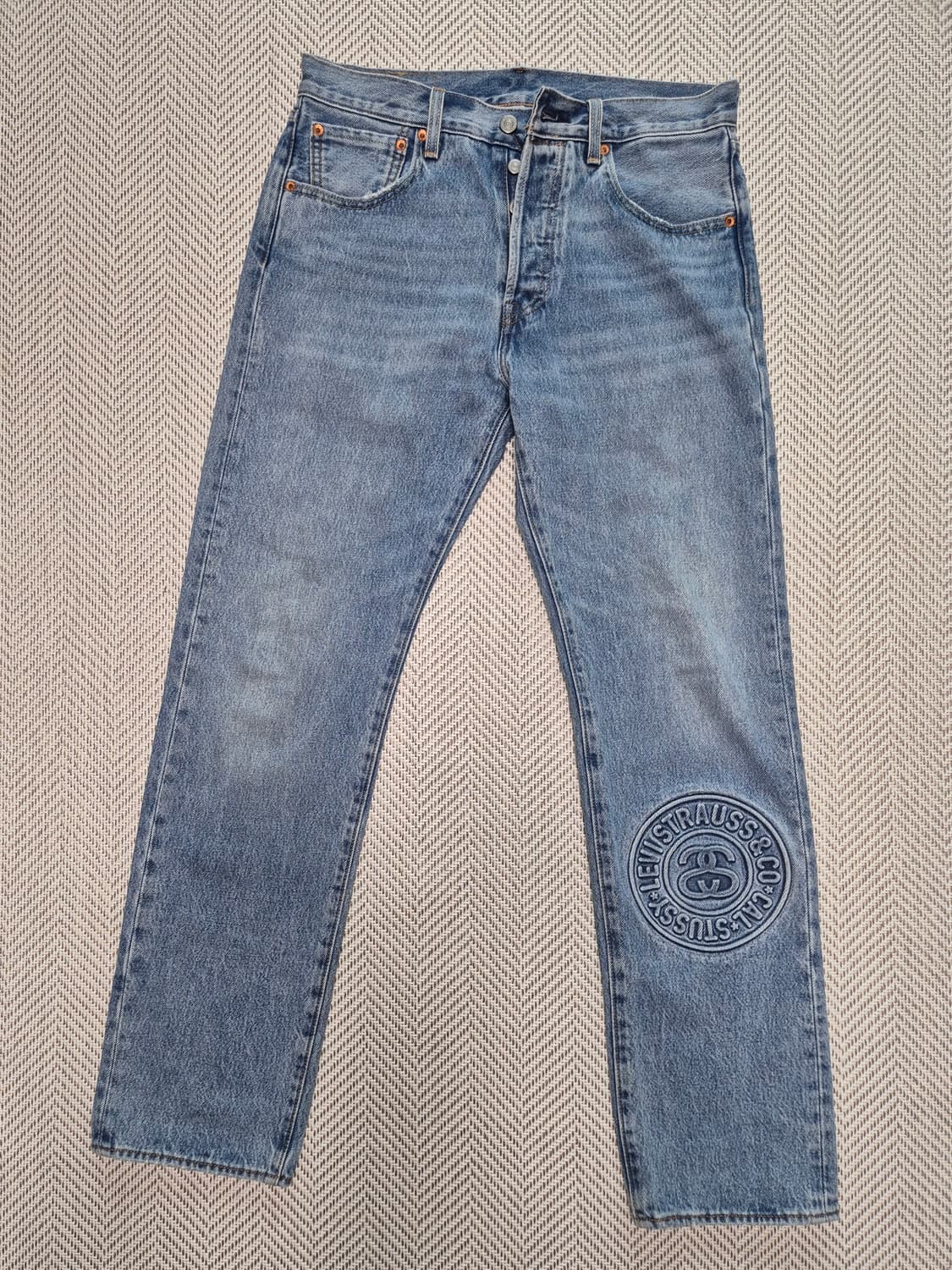 스투시 x 리바이스 엠보스드 501 진 (인디고) 상품이미지1