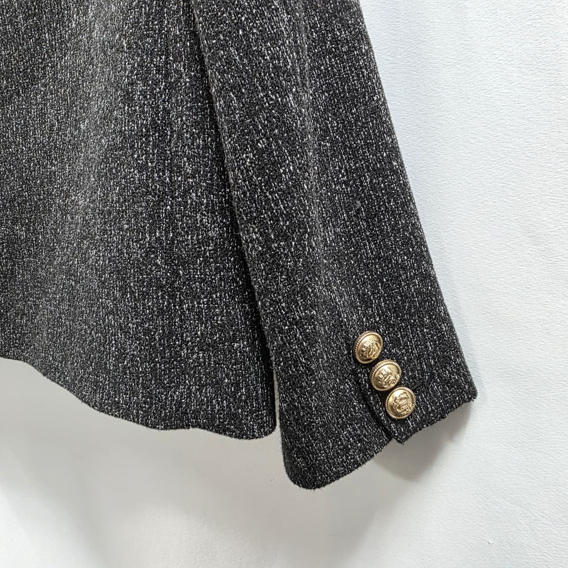 1635 [칼 라거펠트] 트위드 금장 버튼 자켓 55 상품이미지4