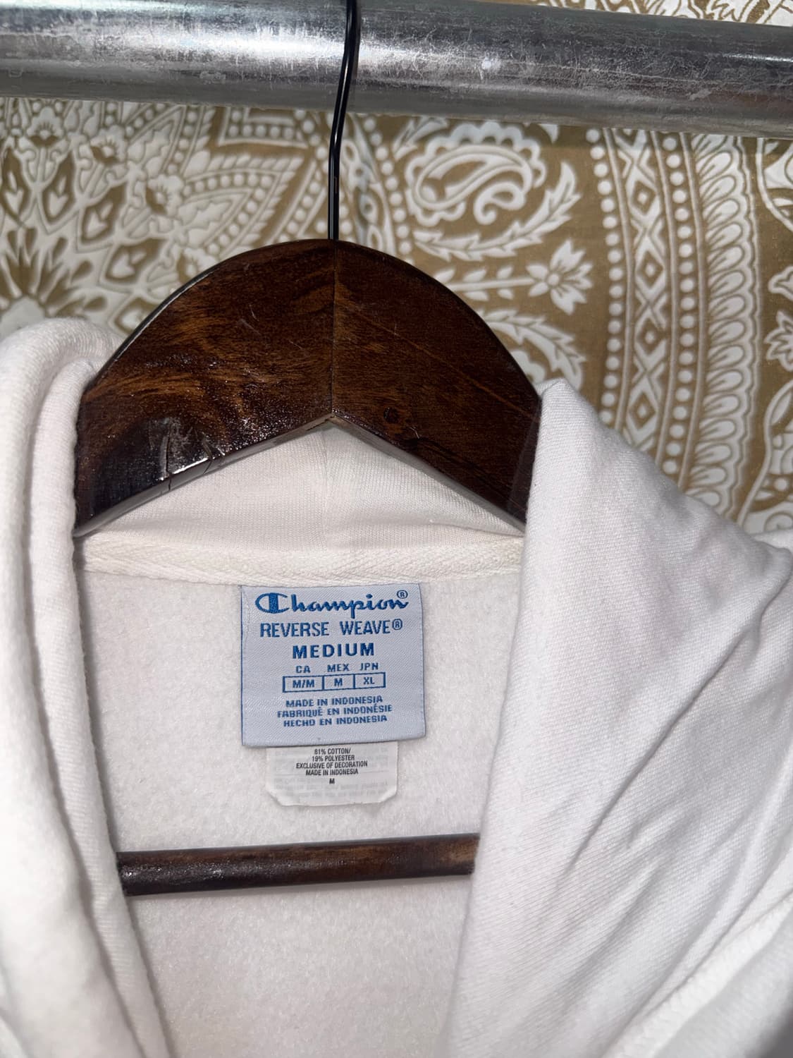 챔피온 리버스위브 여성 기모 크롭 배색 후드티  상품이미지4