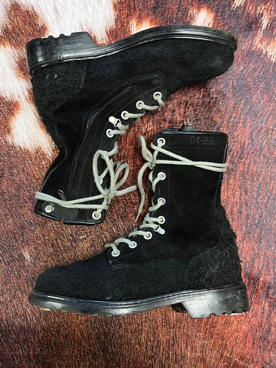 [270] 스웨이드 빈티지 경찰 군화 워커 블랙 상품이미지1