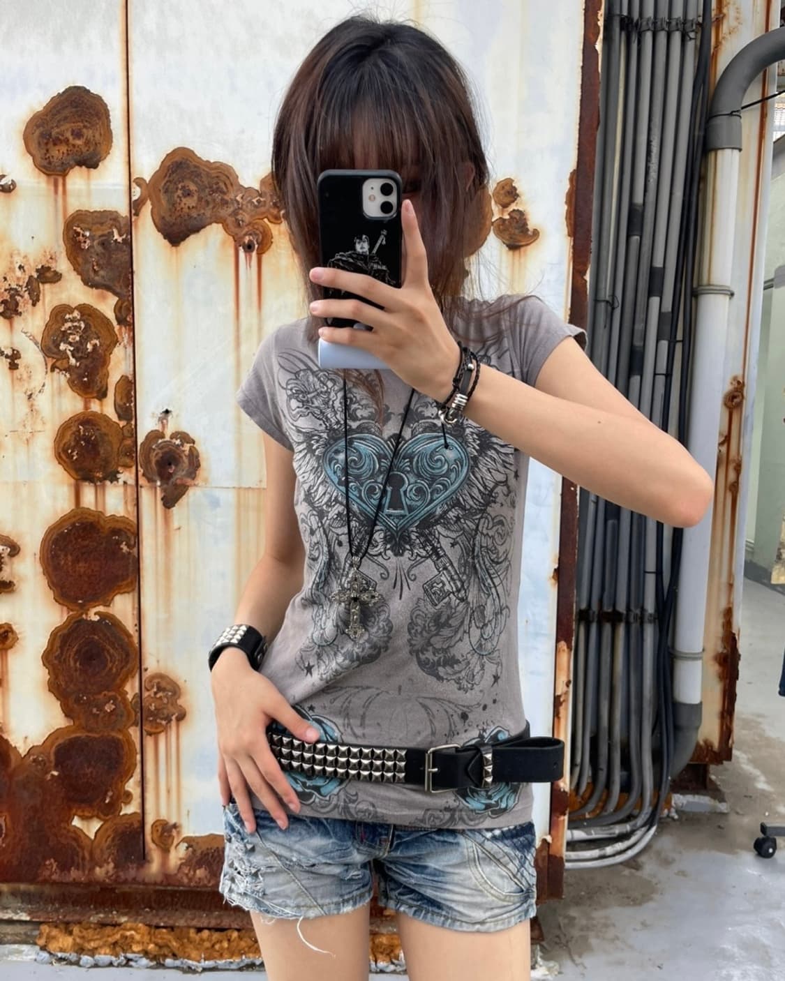 🎸그레이 프린팅 티셔츠🎸 상품이미지3
