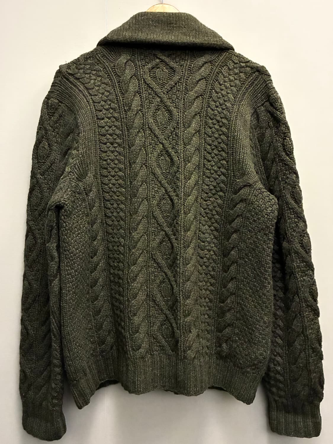 (L)00s 폴로랄프로렌 램스울 케이블 핸드니트 숄카라 가디건 상품이미지7