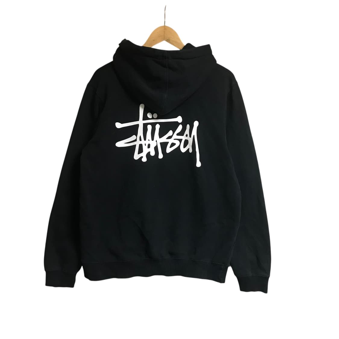 스투시 빅로고 검정 후드티 상품이미지1