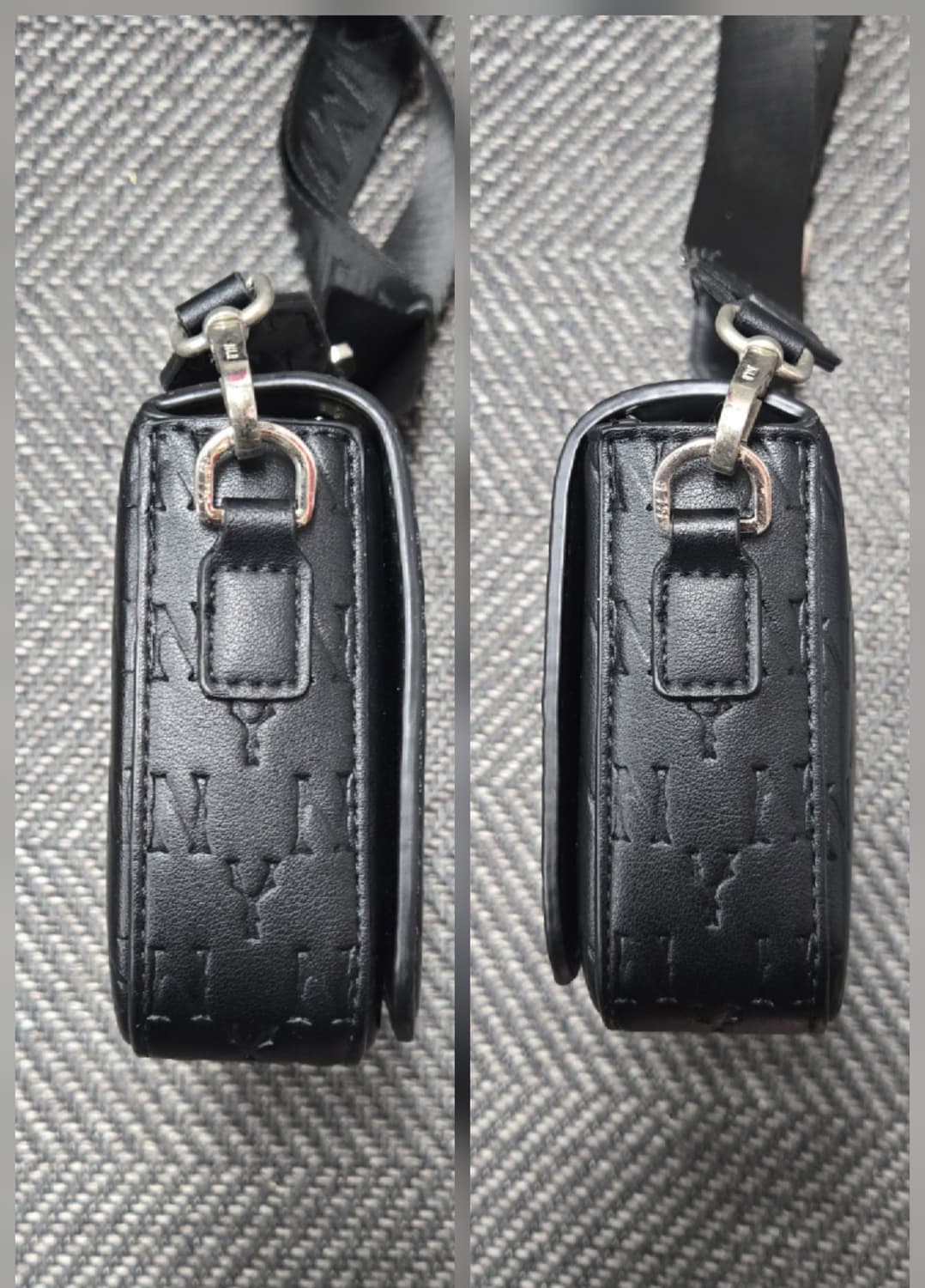 MLB 모노그램 후디백 뉴욕양키스 블랙 미니 크로스백 상품이미지3